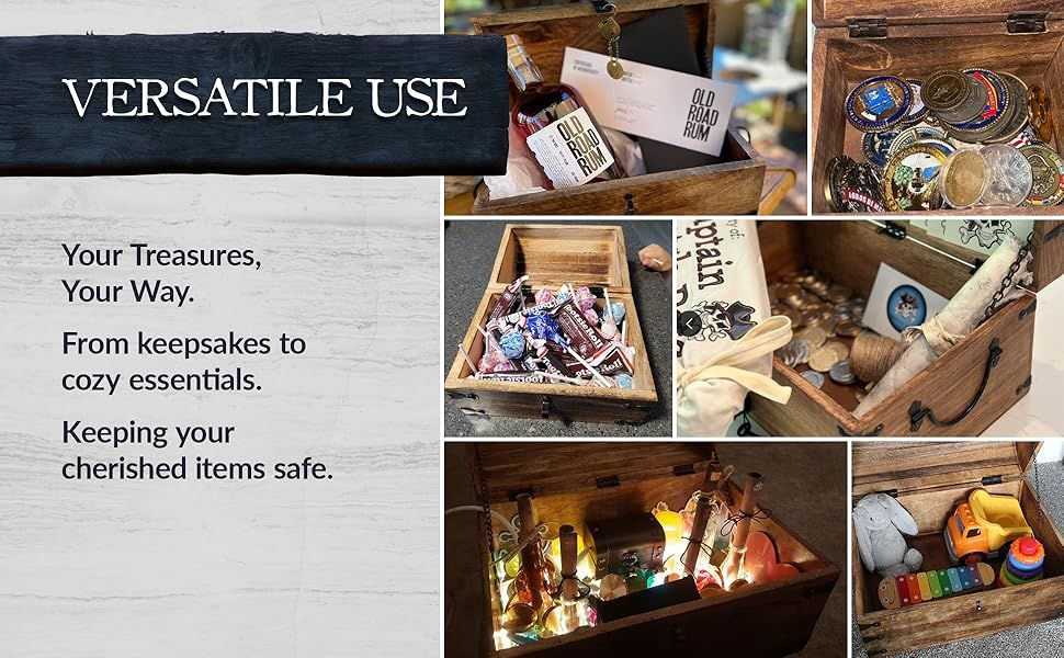 Demonstrates the product's versatility by showing multiple real-world storage applications, from keepsakes and collectibles to everyday essentials and children's toys, helping shoppers envision…