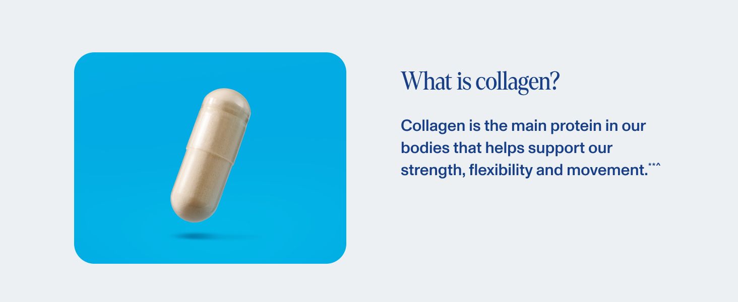 Educates shoppers about what collagen is and its role in the body to build understanding and trust in the product.