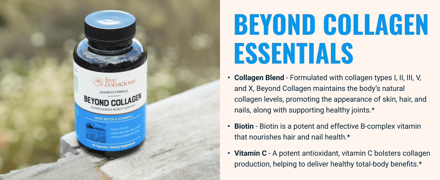 Communicates multiple key ingredients and their specific benefits to help shoppers understand the comprehensive value of the supplement formula.