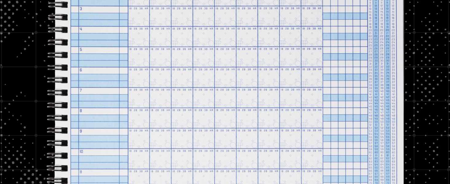 Shows a spiral-bound grid notebook page in a close-up texture view with no text overlay to help shoppers visualize the product in its physical form.