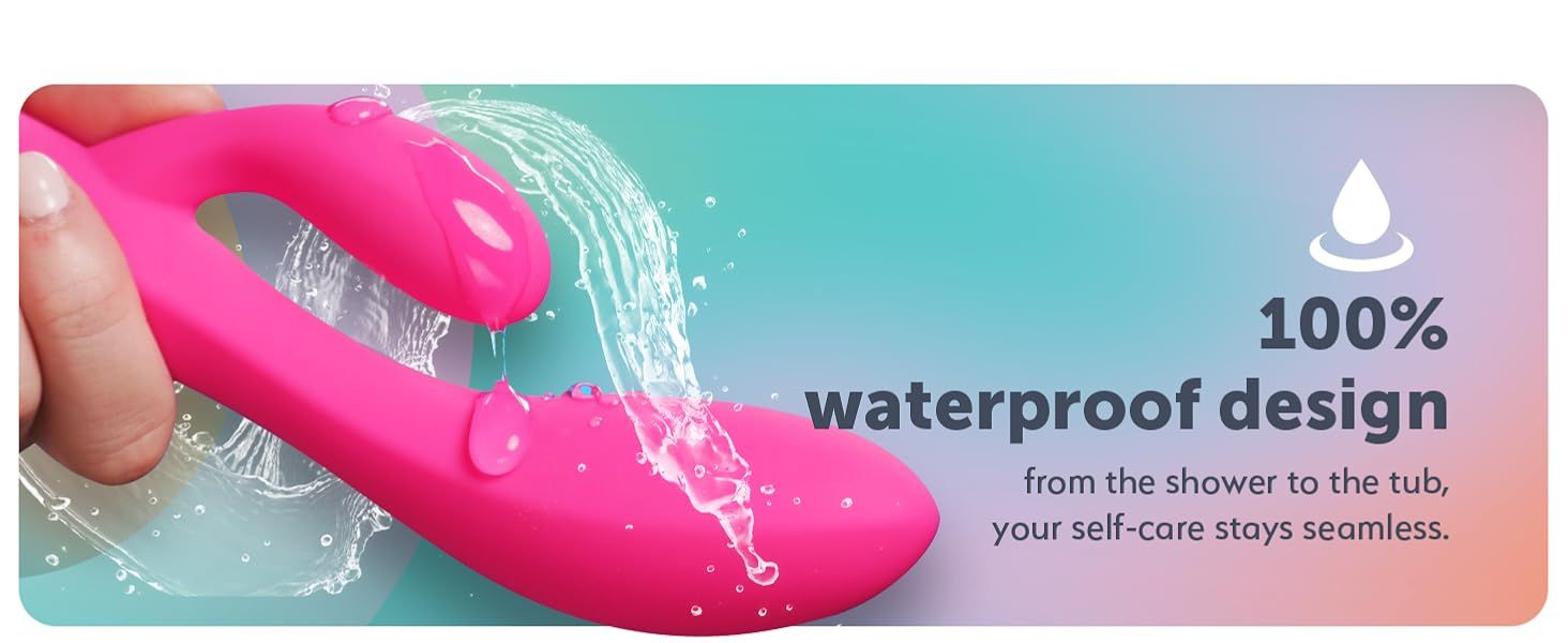 Shows that the product is fully waterproof so shoppers can use it in the shower or tub without worry.