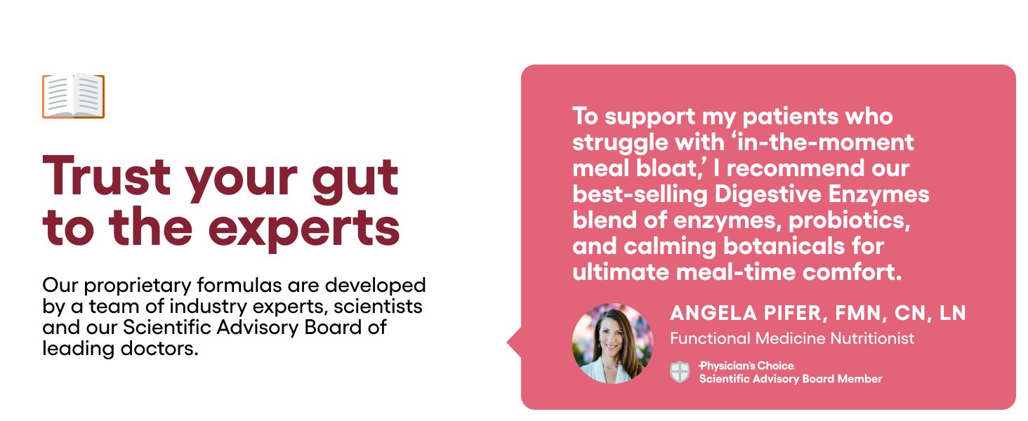 Builds trust and credibility by featuring a recommendation from a credentialed nutritionist who is part of the brand's advisory board.