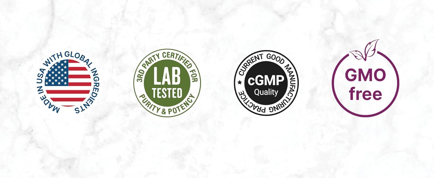 Communicates product safety, quality, and manufacturing standards through certification badges to build trust and reassure shoppers about product integrity.
