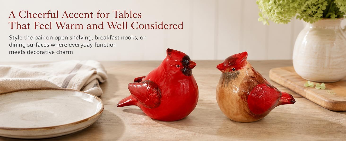 Demonstrates how the product serves as a cheerful decorative accent for tables and shelving, helping shoppers envision the product enhancing their home's warmth and style.