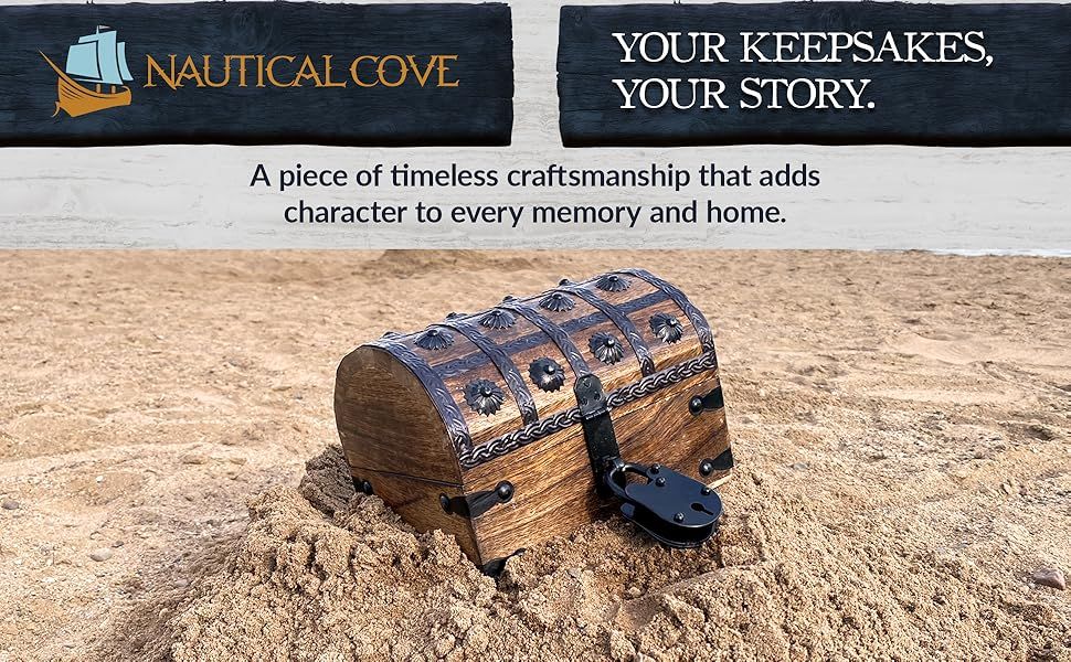 Communicates the brand's identity and emotional value proposition, positioning the product as a meaningful keepsake that preserves memories and adds character to homes. Shows the decorative wooden…
