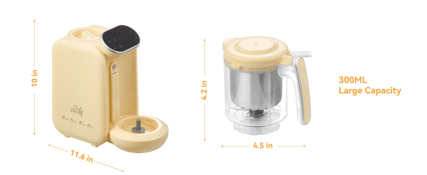 Communicates the exact physical dimensions of the product and its large 300ML capacity to help shoppers understand the size and volume before purchase. Highlights the 300ML large capacity as a key…