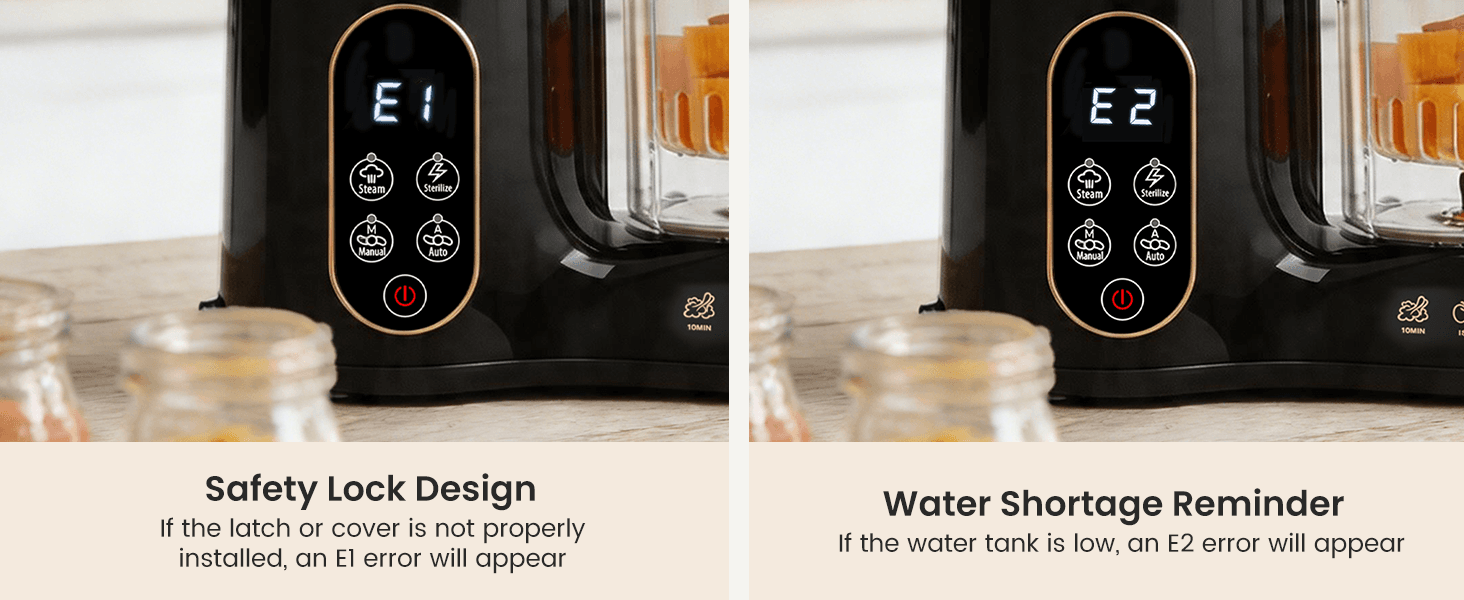 A+ Premium Modules for Grownsy Baby Food Maker & Processor with Dual-Layer Steam Basket