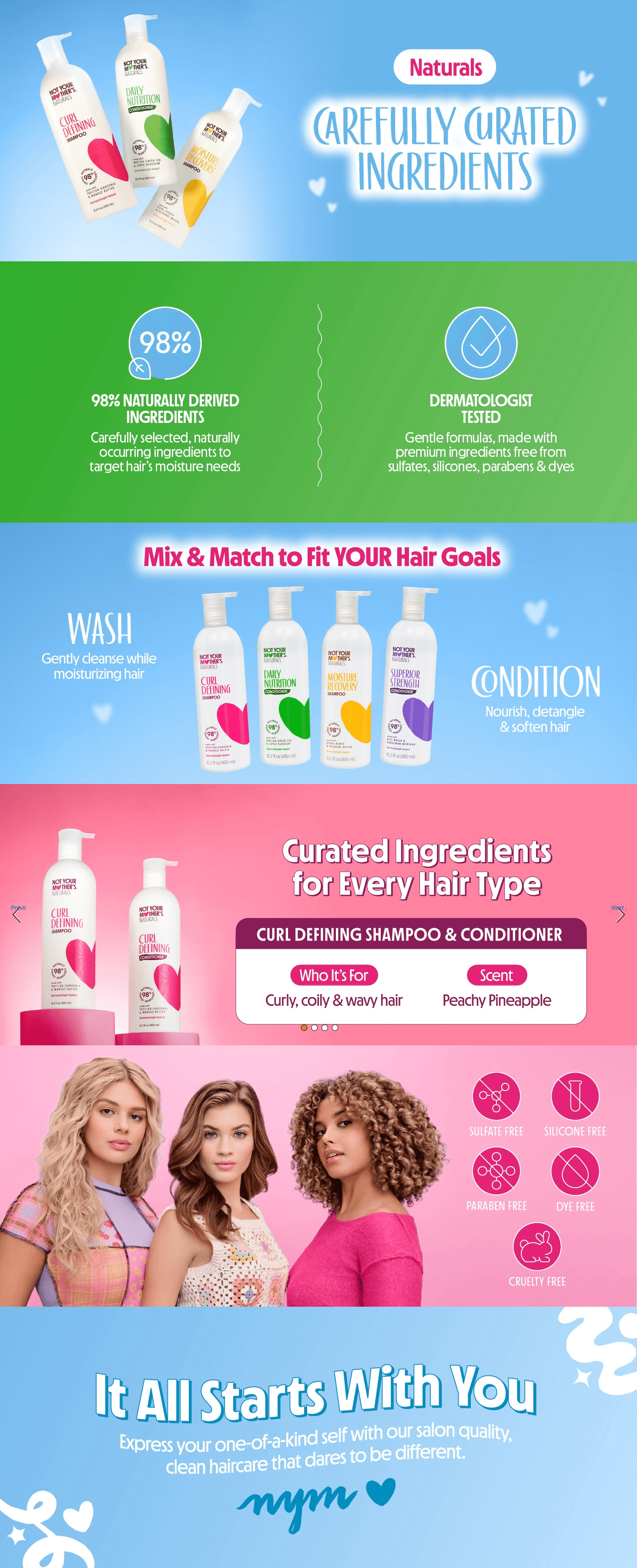 Premium A+ Content for Amazon.com : Not Your Mother's Naturals Curl Defining Shampoo and Conditioner (2 Pack)