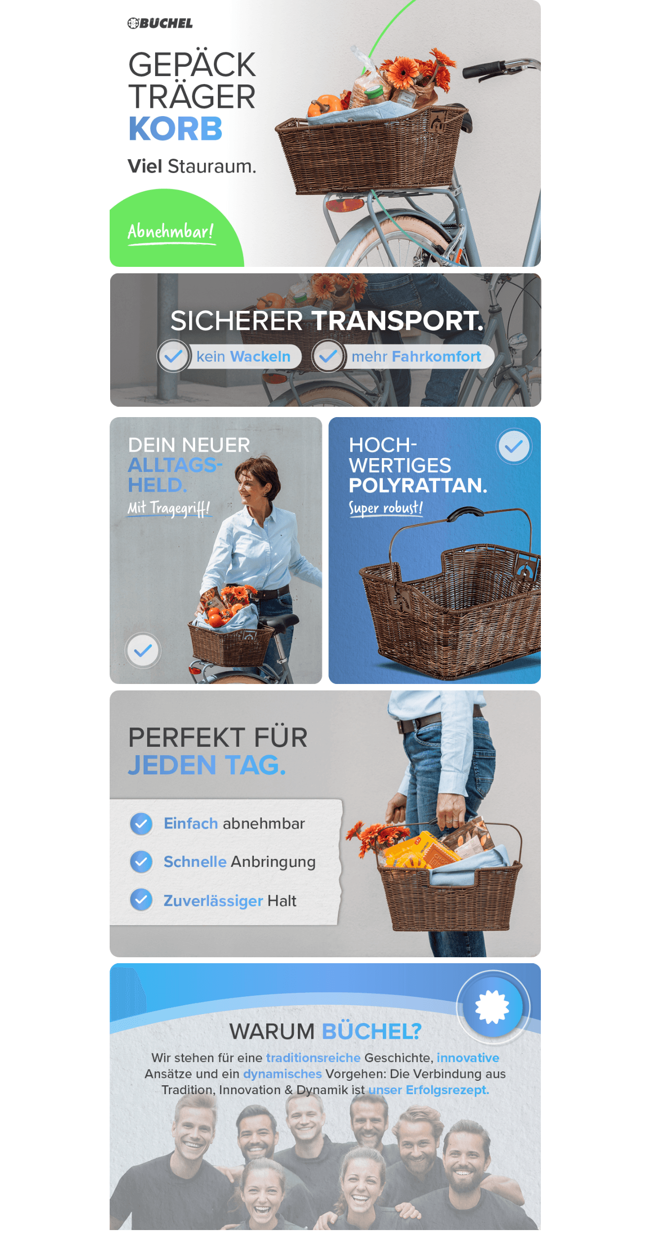 Premium A+ Content for Büchel Fahrradkorb hinten