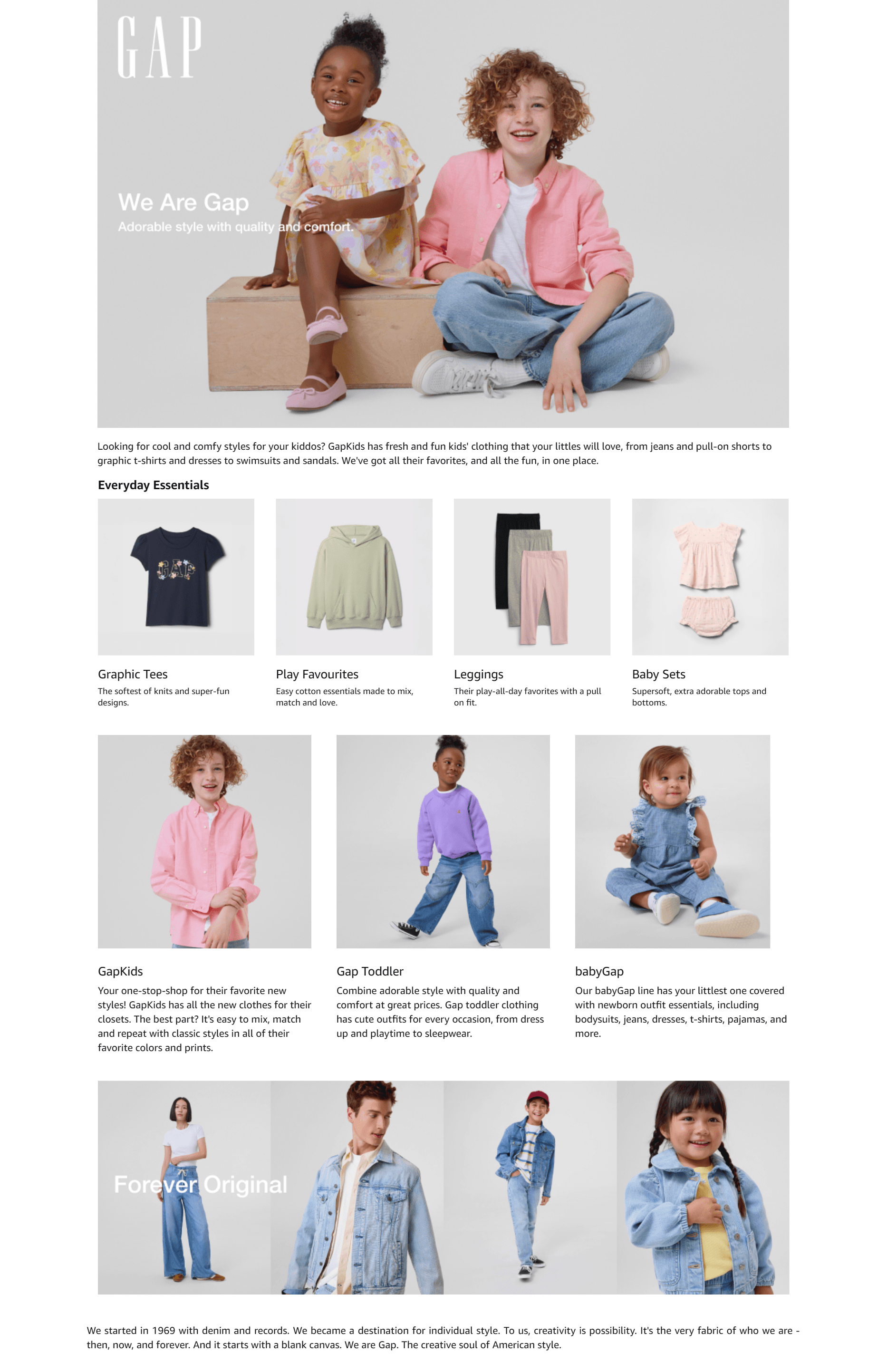 Premium A+ Content for Amazon.com: GAP Baby Toddler Long John Pajama Set: Clothing