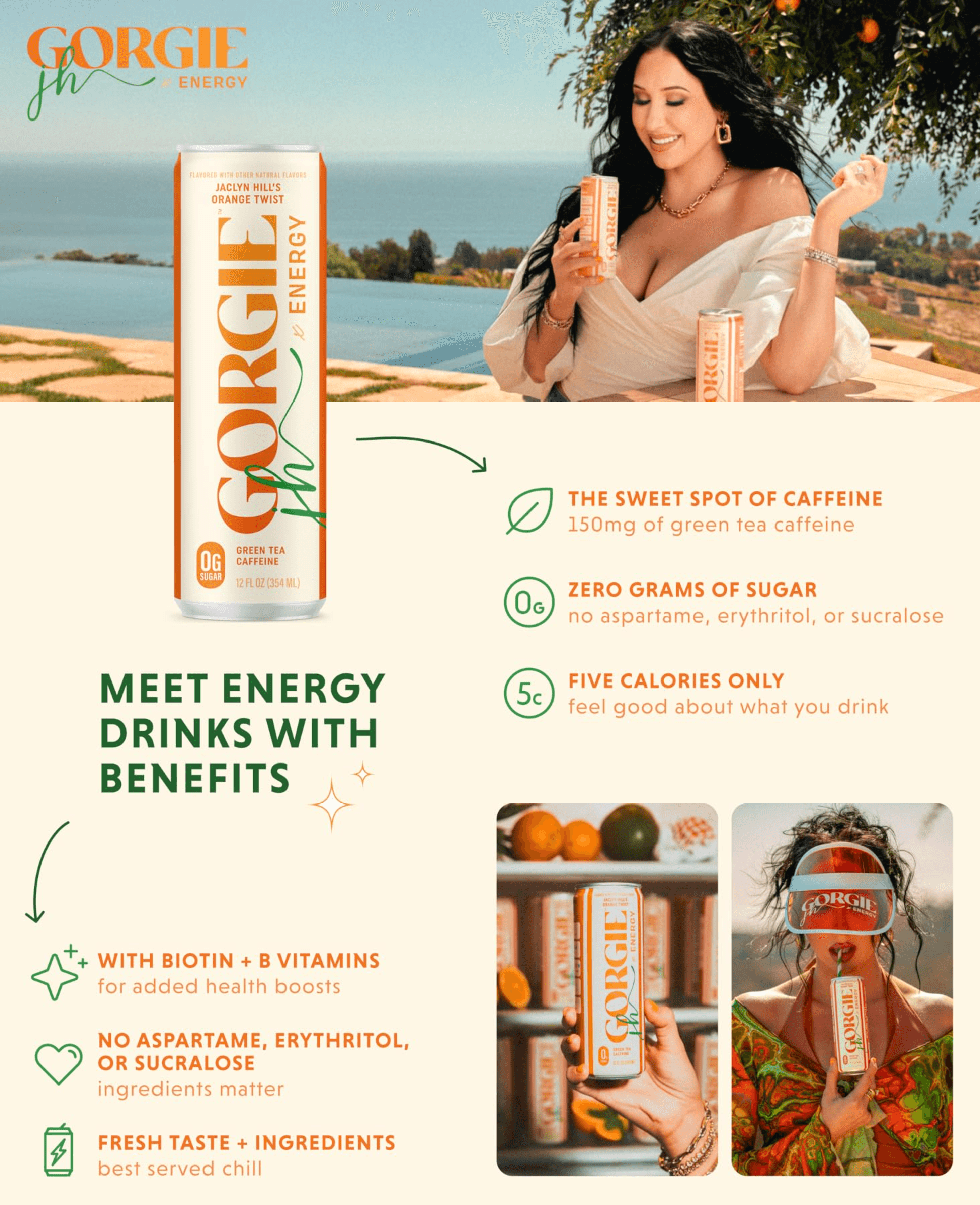 Premium A+ Content for Amazon.com : GORGIE Sugar Free Natural Energy Drinks