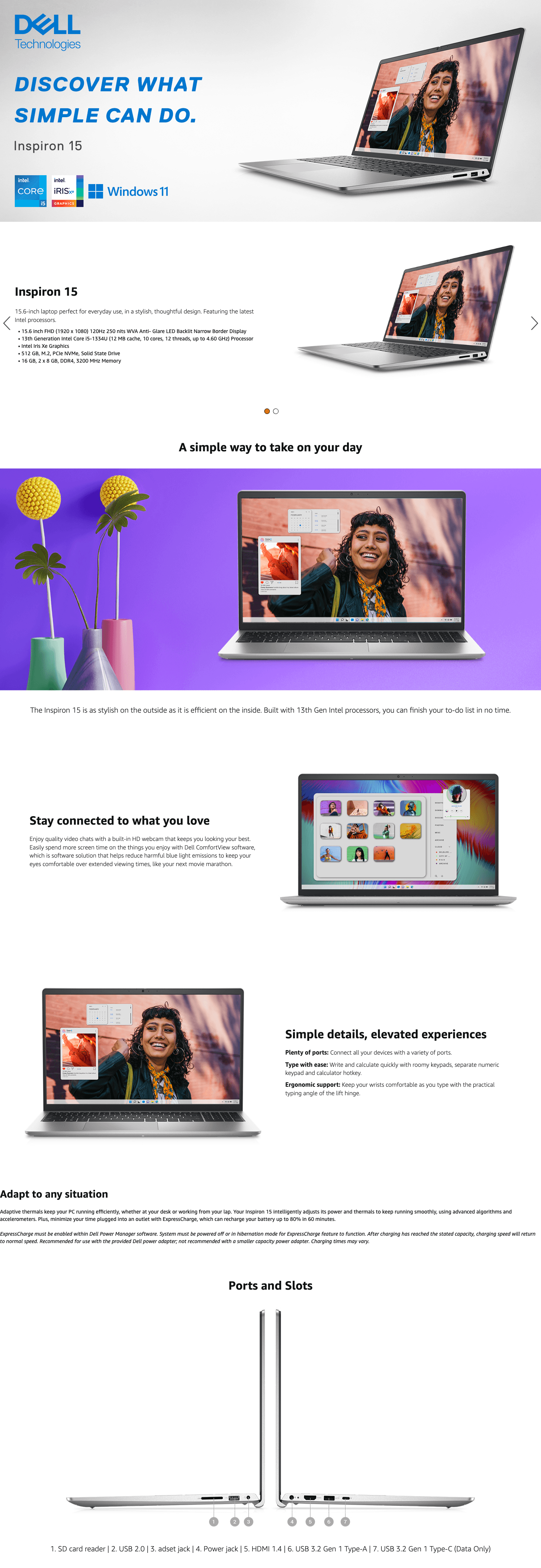 Premium A+ Content for Amazon.com: Dell Inspiron 3530 Laptop