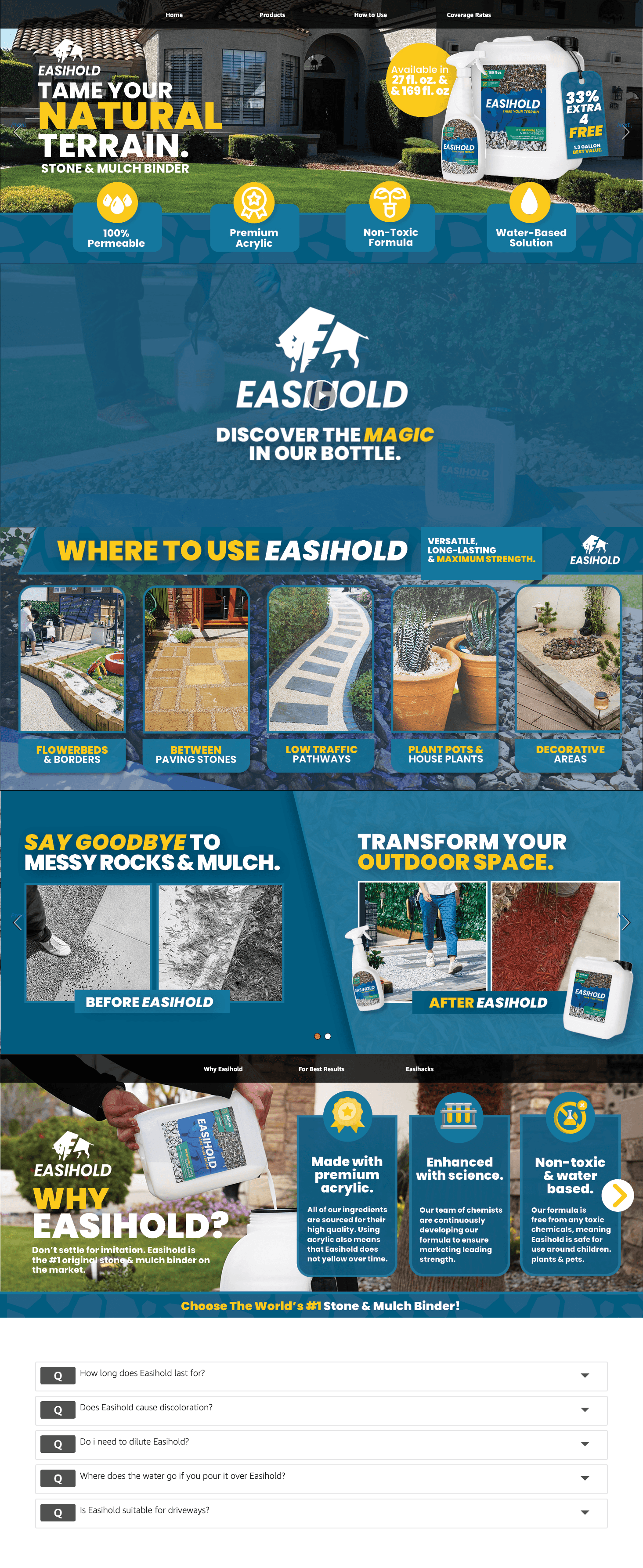 Premium A+ Content for Amazon.com: Easihold Gravel Binder 1.3 Gallon