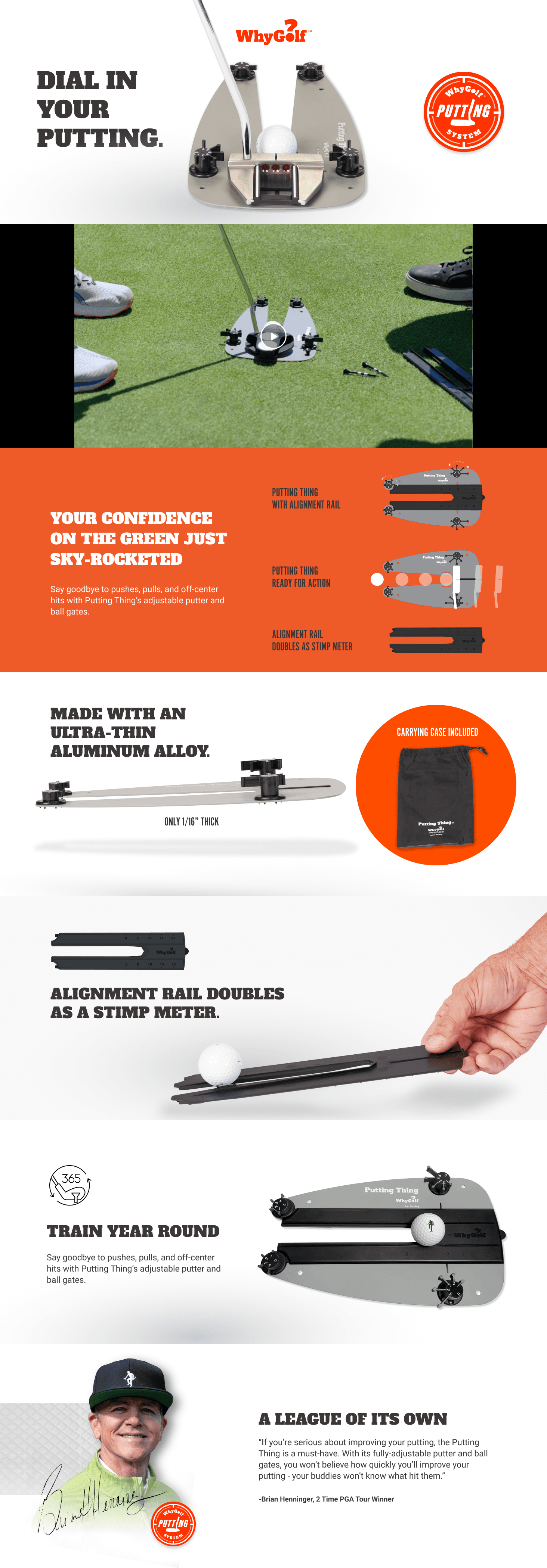 Premium A+ Content for Amazon.com : WHYGOLF Putting Thing