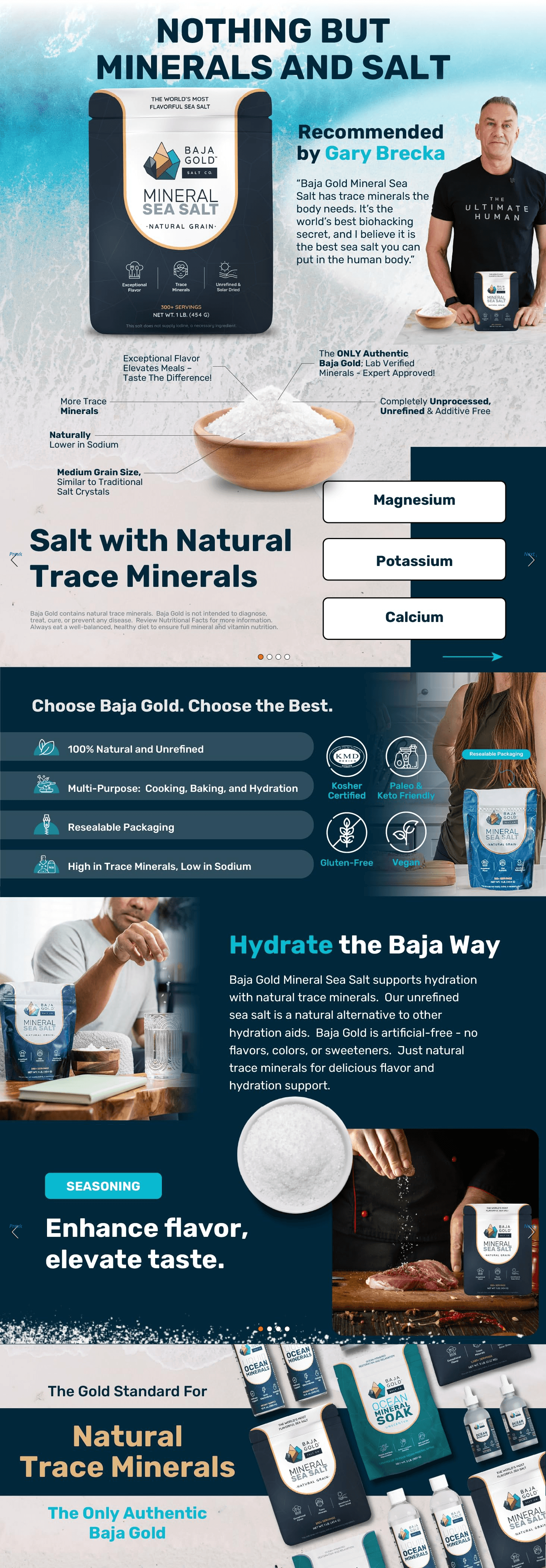 Premium A+ Content for Amazon.com : Baja Gold Mineral Sea Salt