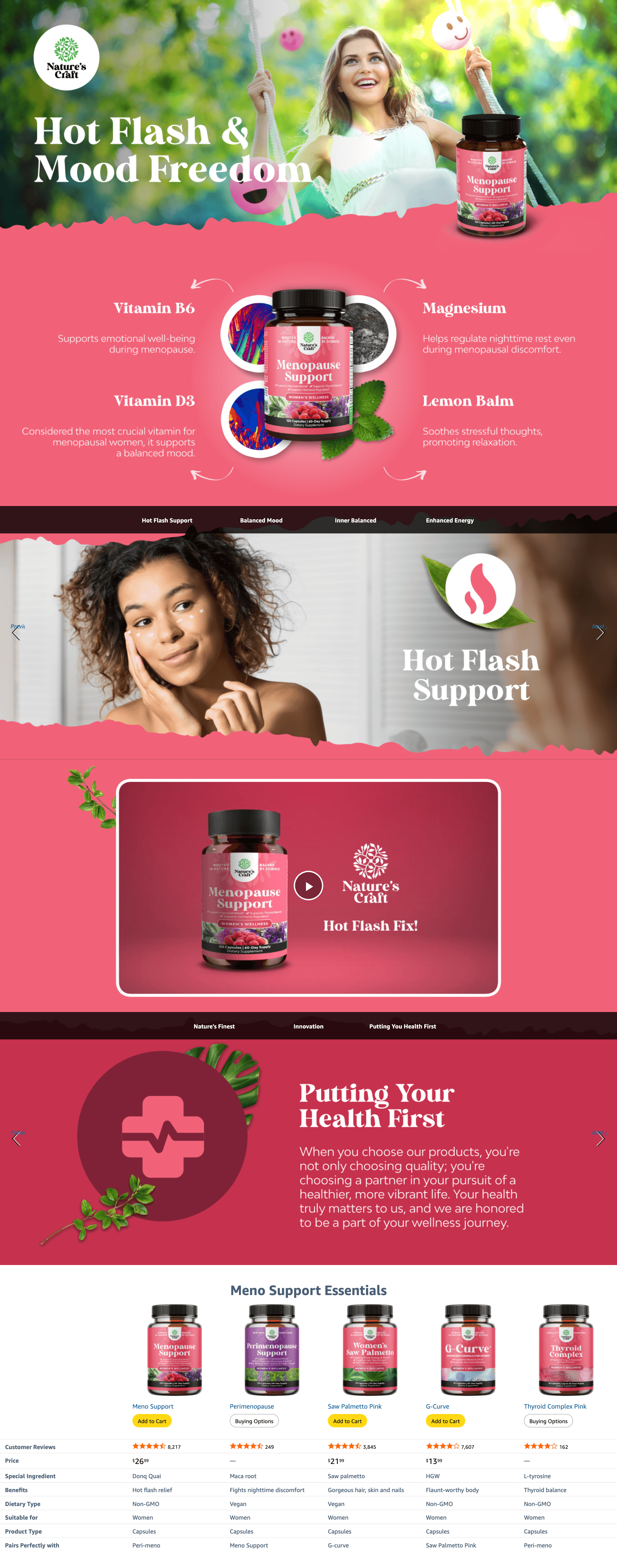 Premium A+ Content for Amazon.com: Complete Herbal Menopause Supplement for Women