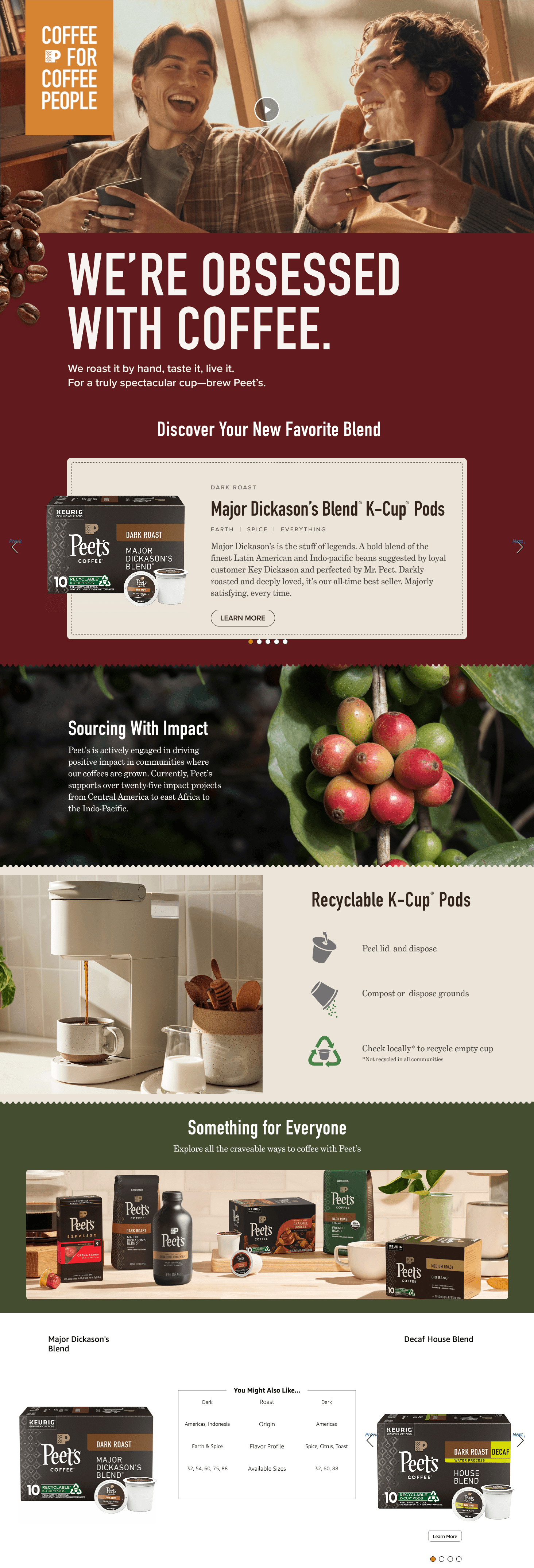 Premium A+ Content for Amazon.com: Peet's Coffee