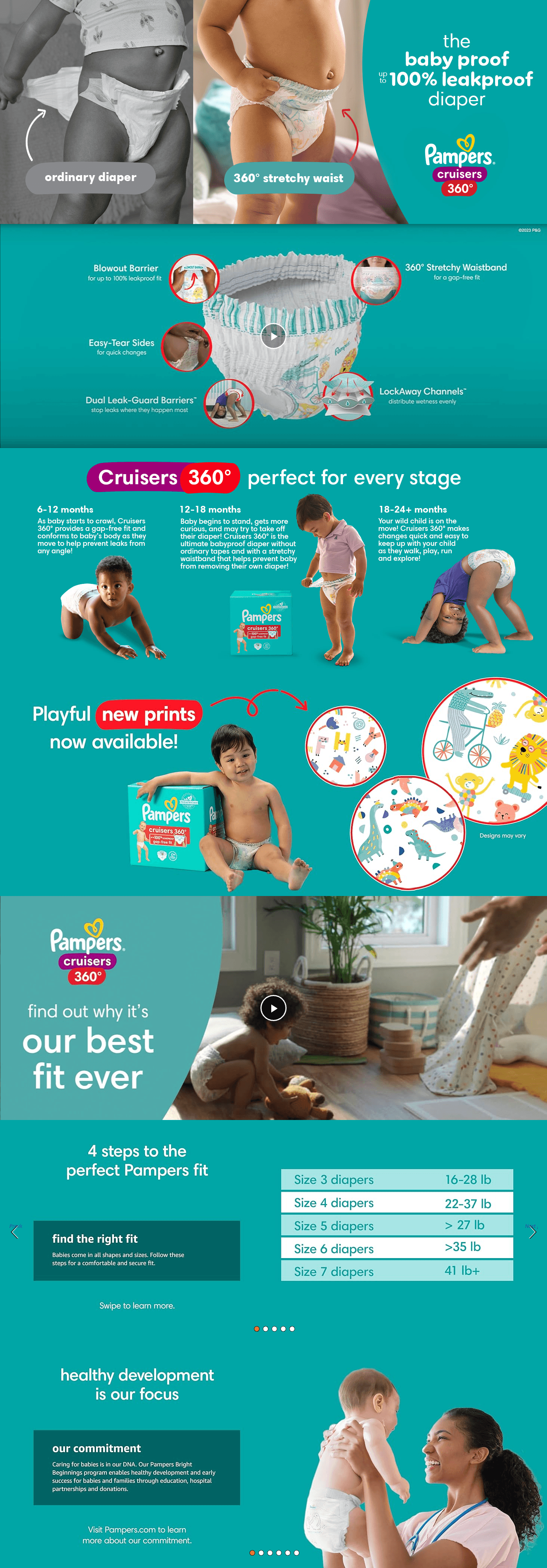 Premium A+ Content for Amazon.com: Pampers Diapers