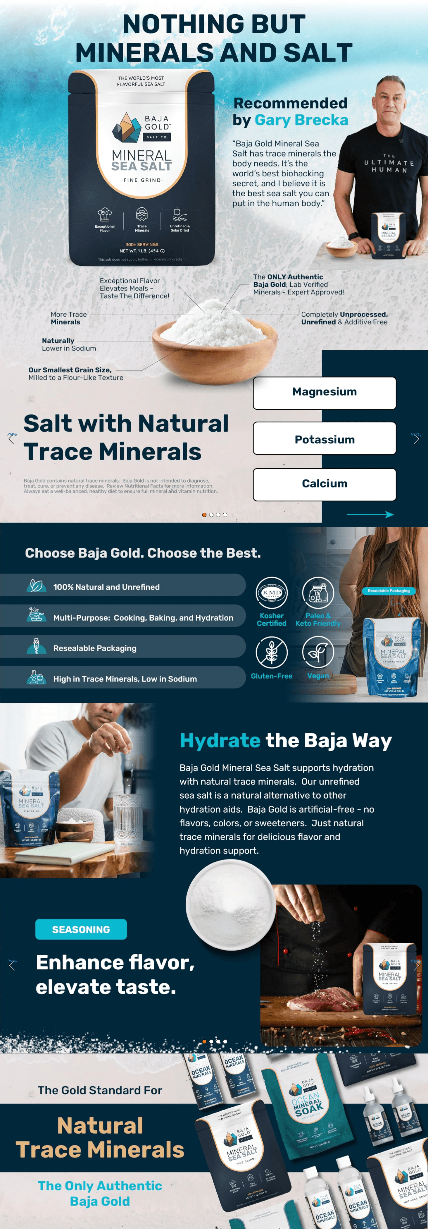 Premium A+ Content for Amazon.com : Baja Gold Mineral Sea Salt