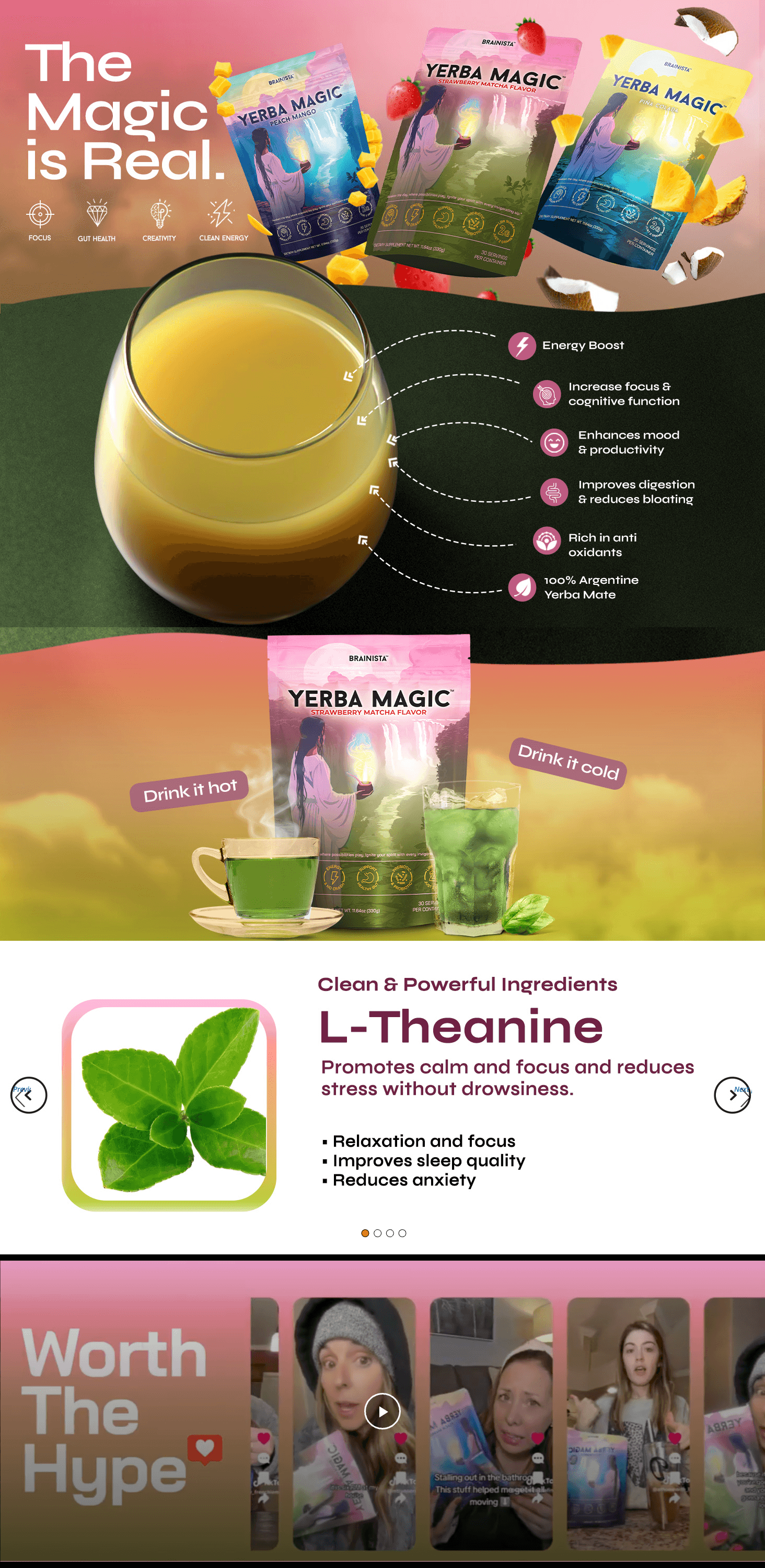Premium A+ Content for Amazon.com: Yerba Mate Instant Tea Powder