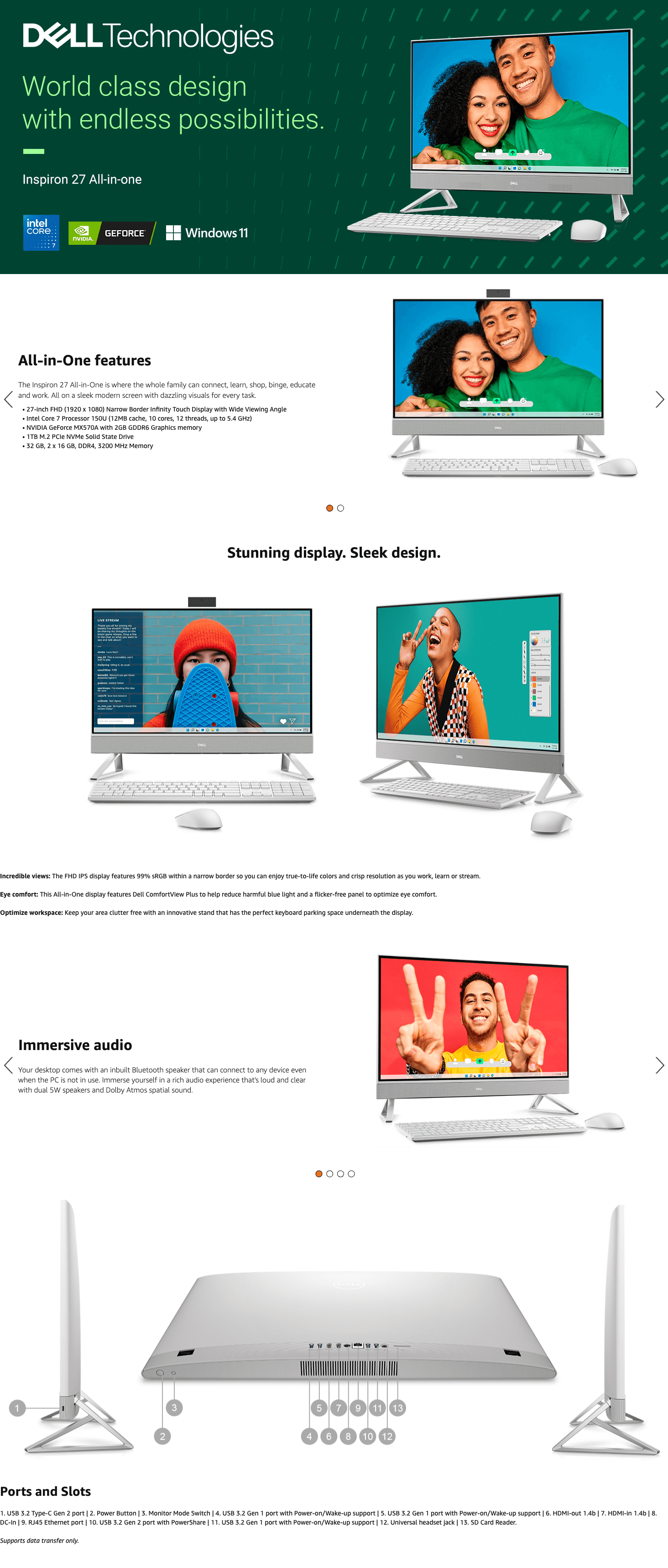 Premium A+ Content for Amazon.com: Dell Inspiron 7730 All in One Desktop