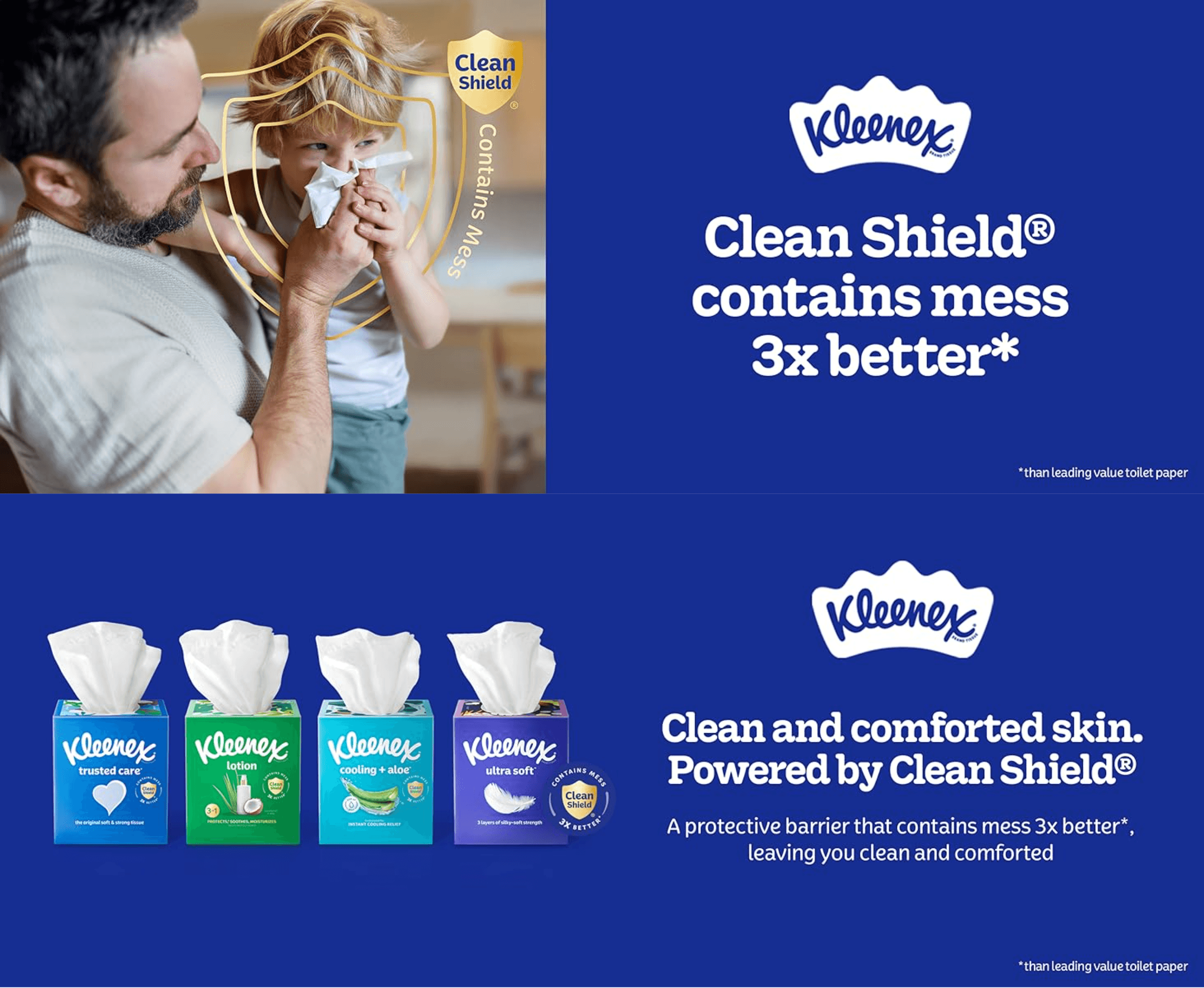 Premium A+ Content for Amazon.com: Kleenex Lotion Facial Tissues with Coconut Oil