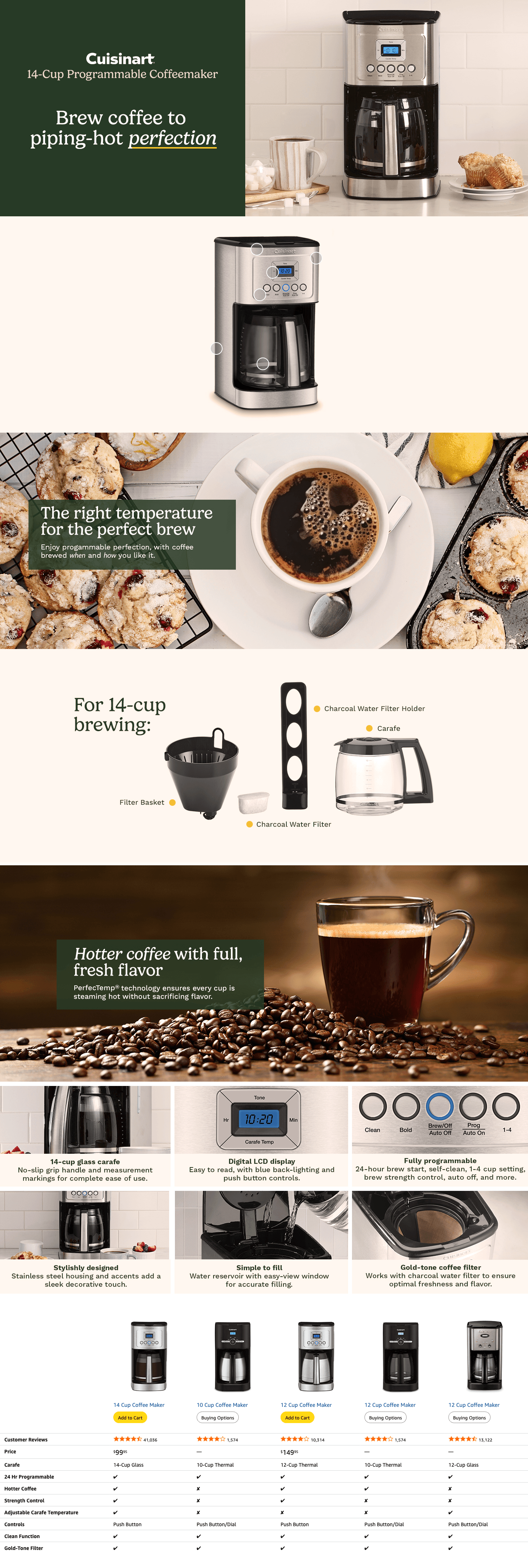 Premium A+ Content for Amazon.com: Cuisinart Coffee Maker