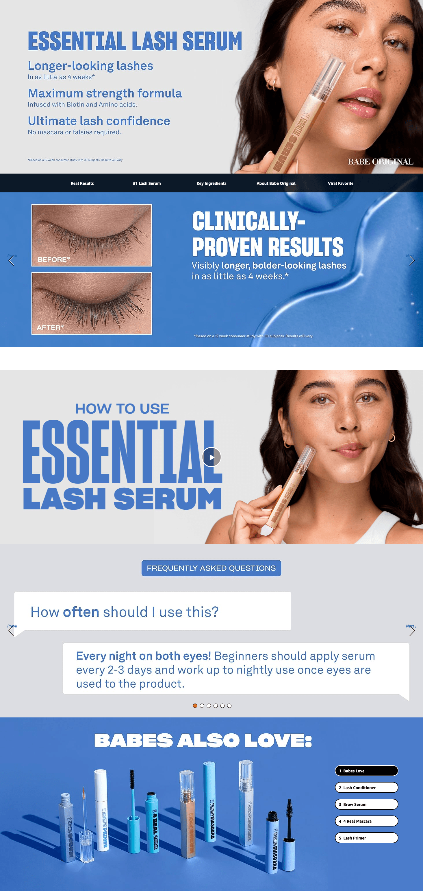 Premium A+ Content for Amazon.com: BABE ORIGINAL Babe Lash Serum