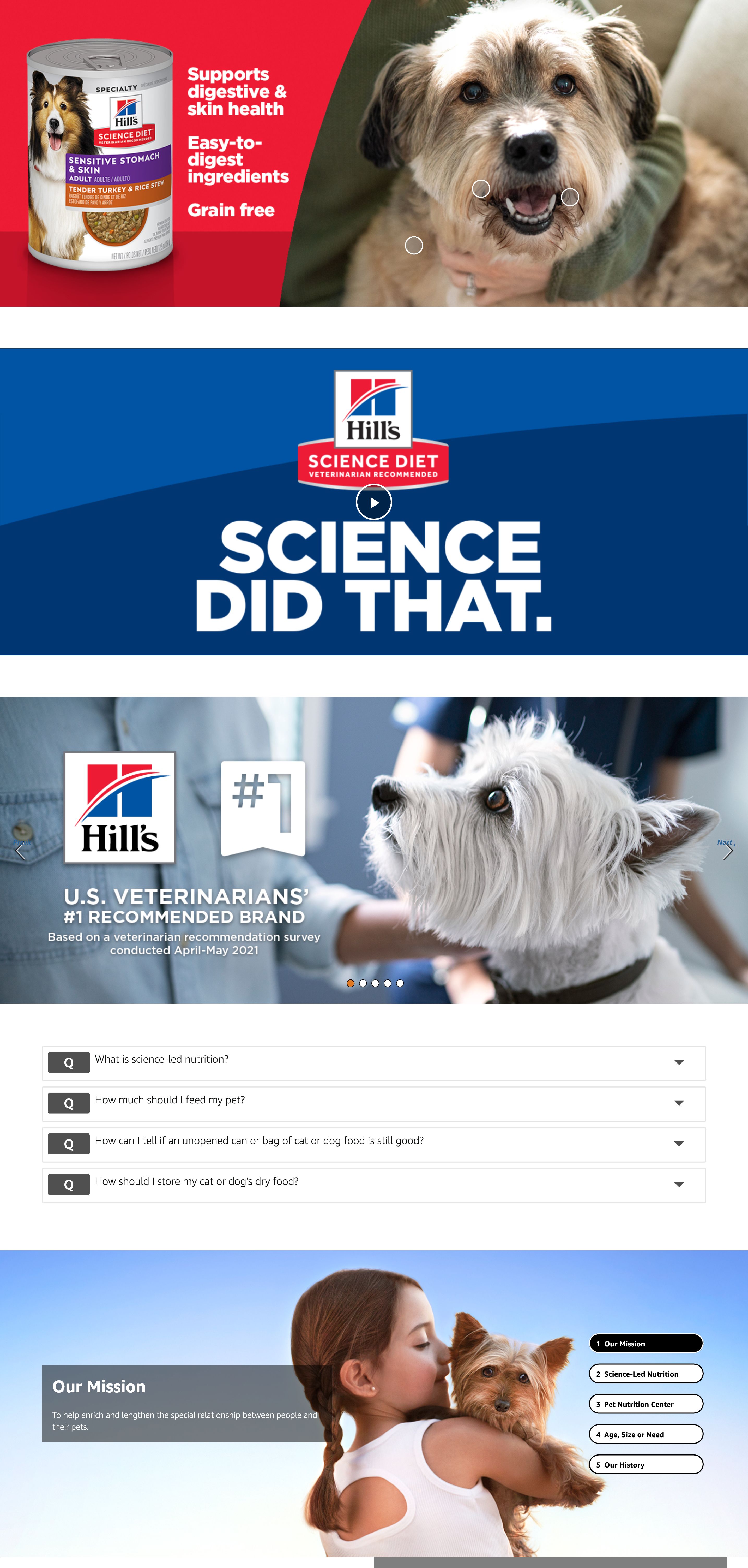 Premium A+ Content for Amazon.com: Hill's Science Diet Wet Dog Food