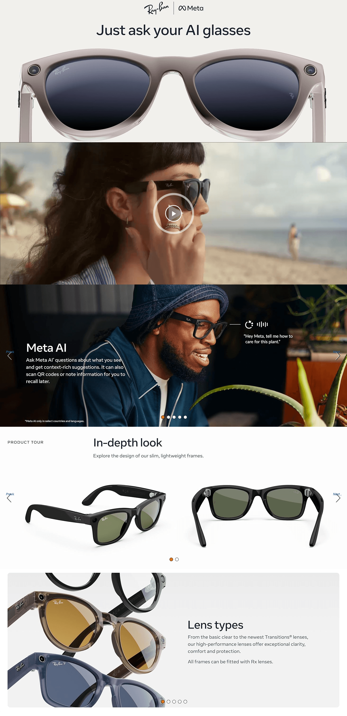 Premium A+ Content for Amazon.com: Meta Blank Square Sunglasses