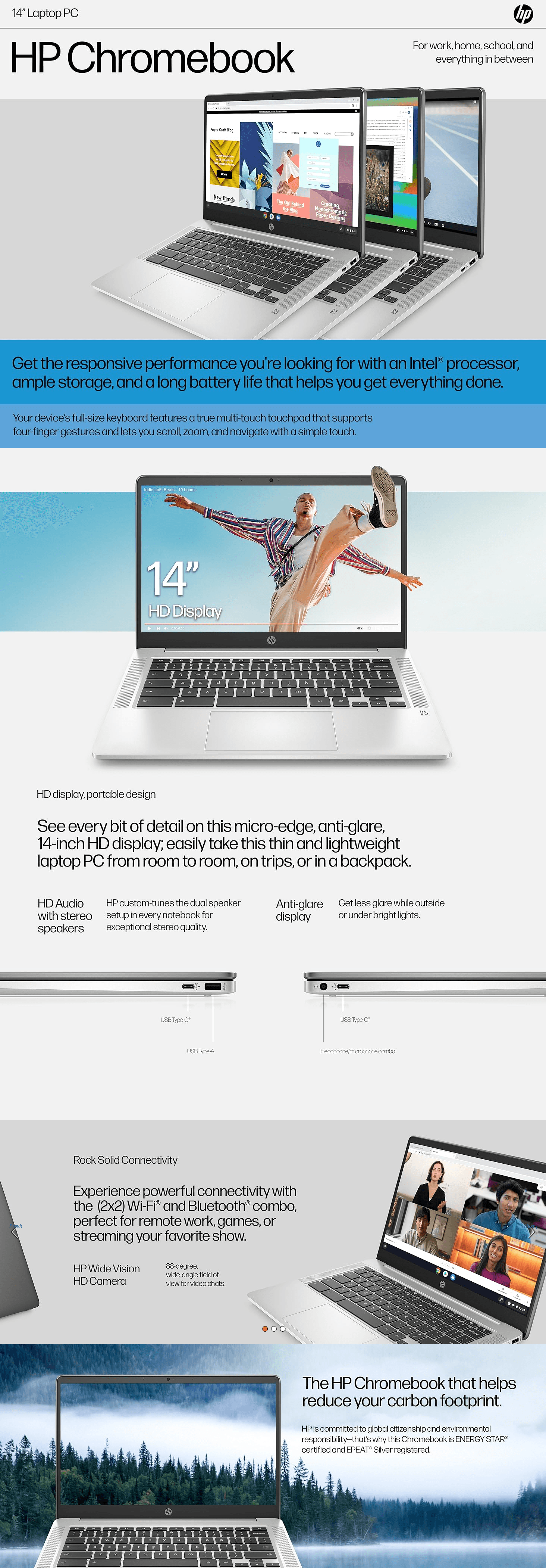 Premium A+ Content for Amazon.com: HP Chromebook 14 Laptop