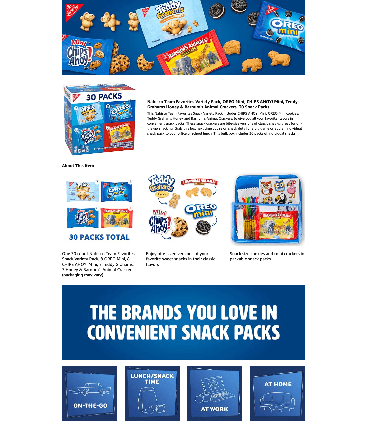 Premium A+ Content for Amazon.com: Nabisco Team Favorites Variety Pack