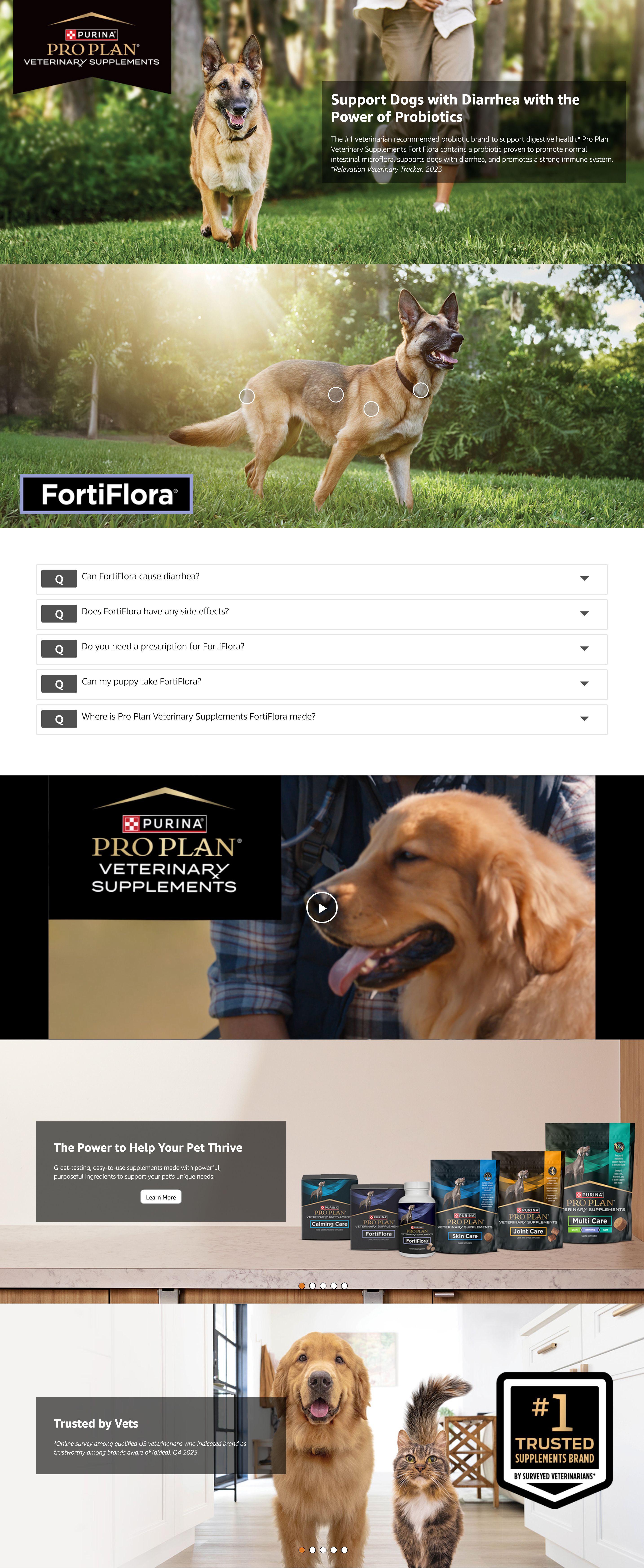 Premium A+ Content for Amazon.com : Purina Pro Plan Veterinary Supplements FortiFlora Dog Probiotic Supplement