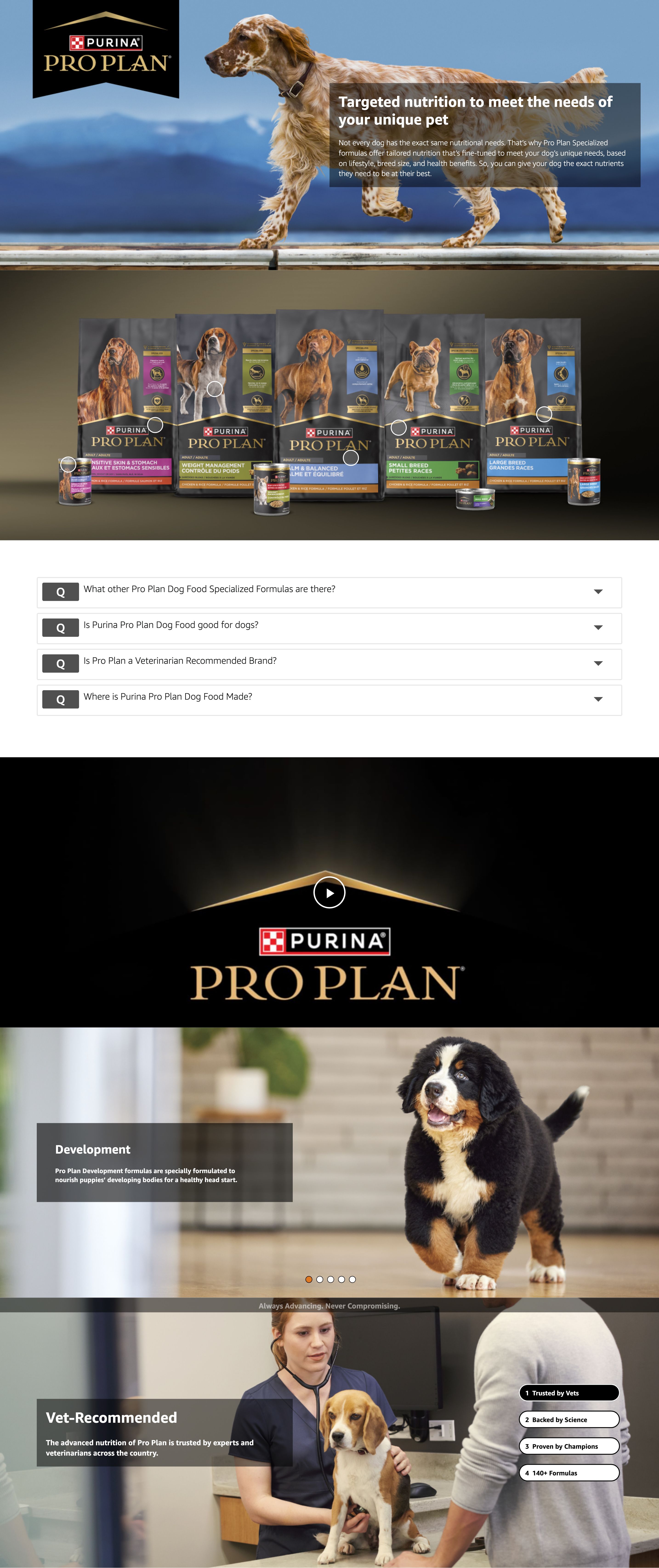 Premium A+ Content for Amazon.com: Purina Pro Plan Sensitive Skin and Stomach Dog Food Dry