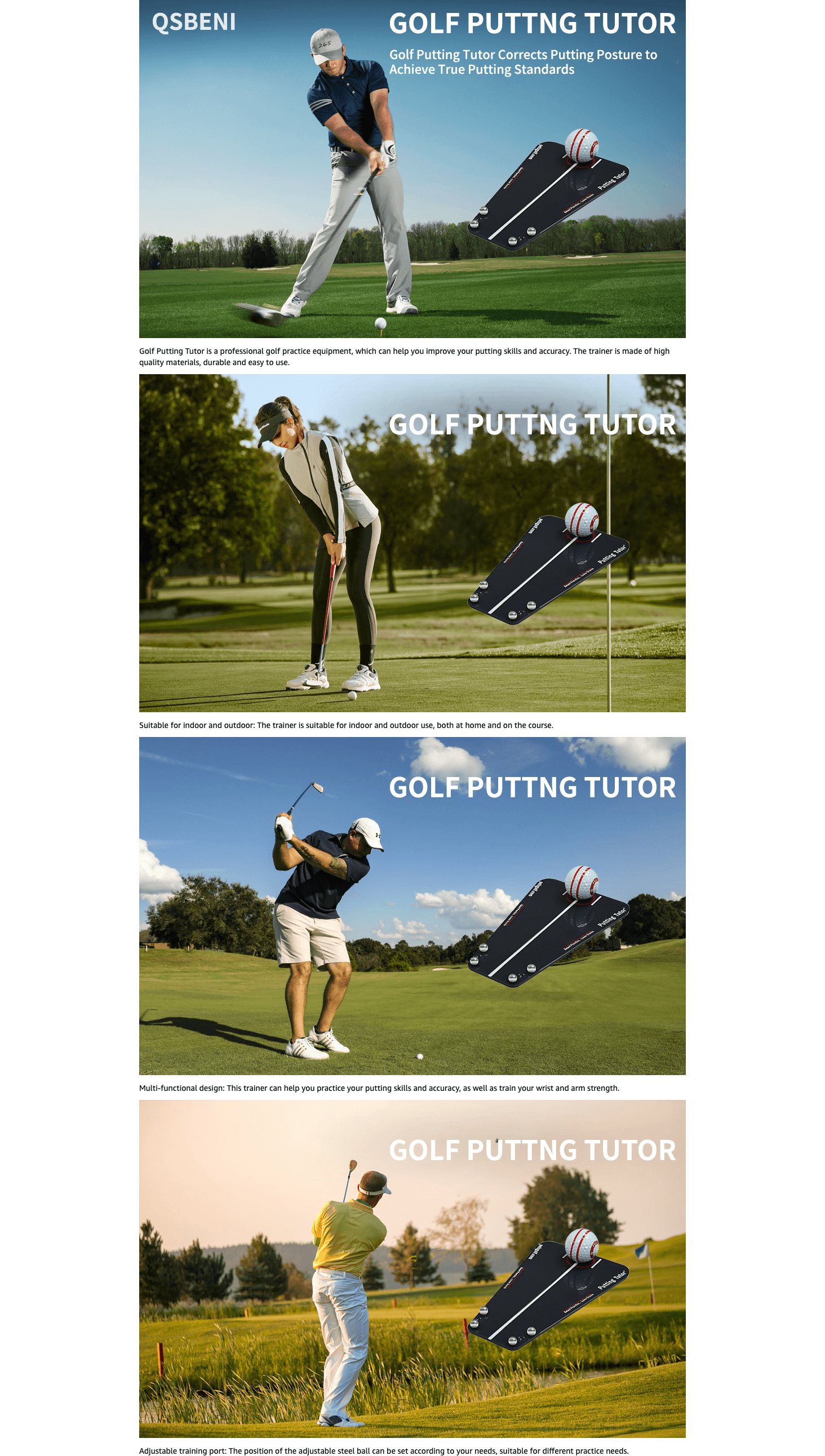 Premium A+ Content for Amazon.com : QSBENI Golf Putting Tutor