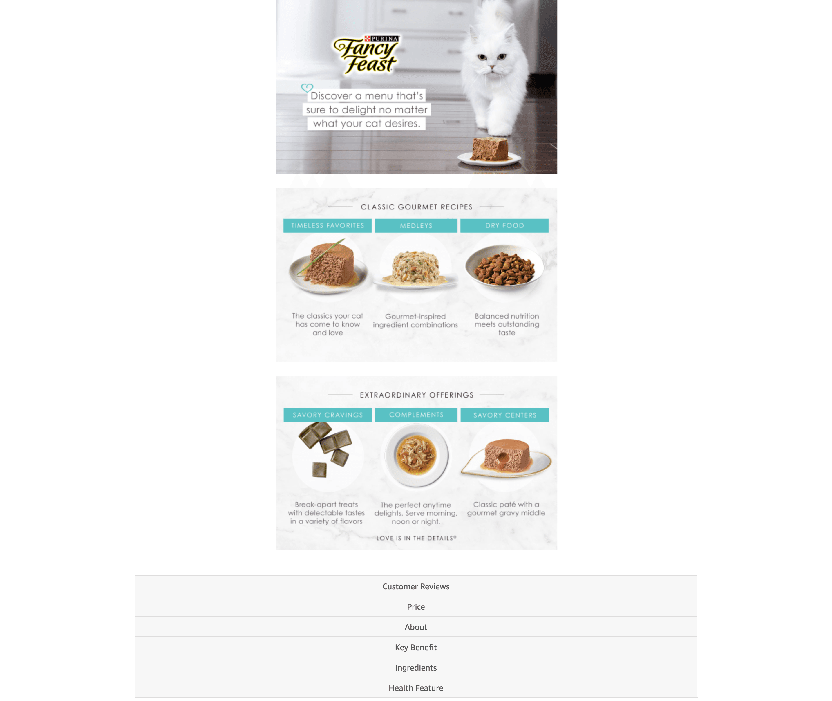 Premium A+ Content for Amazon.com : Purina Fancy Feast Gravy Lovers Poultry and Beef Grilled Gourmet Wet Cat…