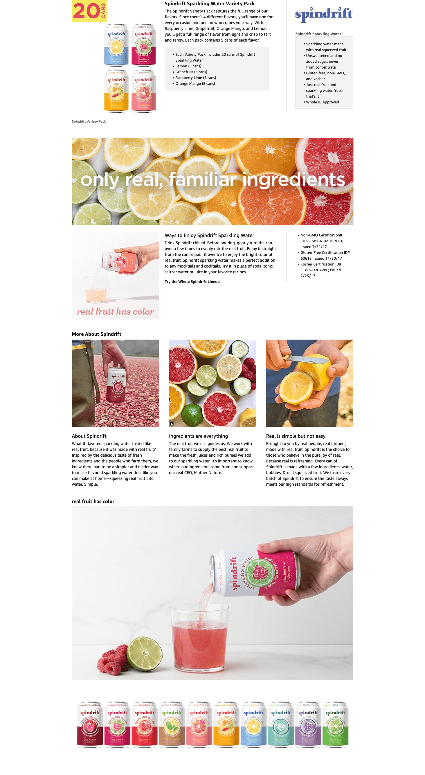 Premium A+ Content for Amazon.com: Spindrift Sparkling Water
