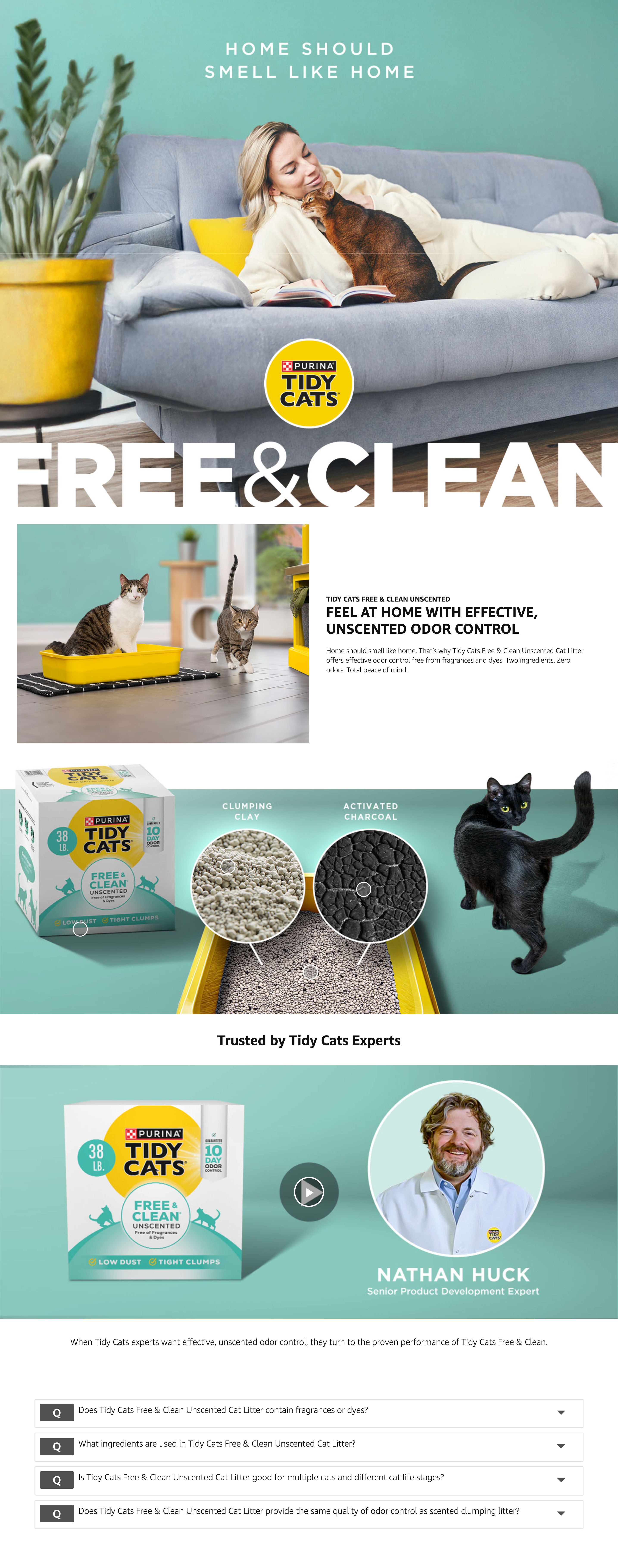 Premium A+ Content for Amazon.com : Purina Tidy Cats Low Dust