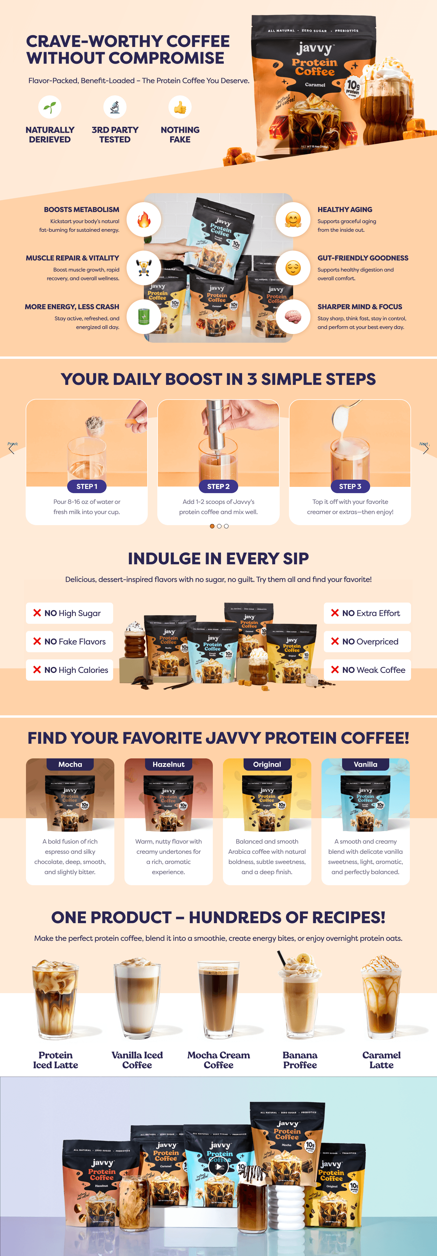 Premium A+ Content for Amazon.com : Caramel Protein Iced Coffee