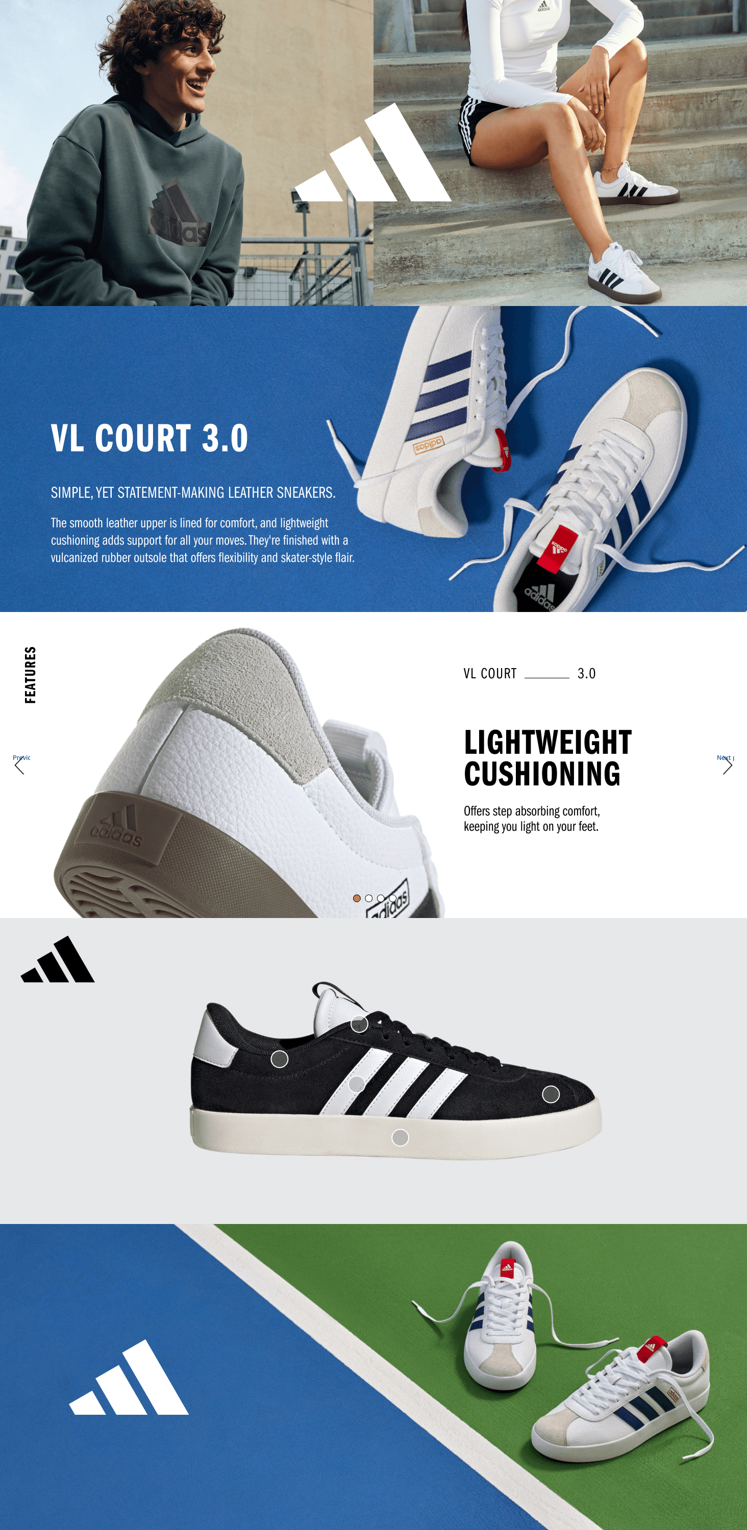 Premium A+ Content for adidas Women's VL Court 3.0 Shoes