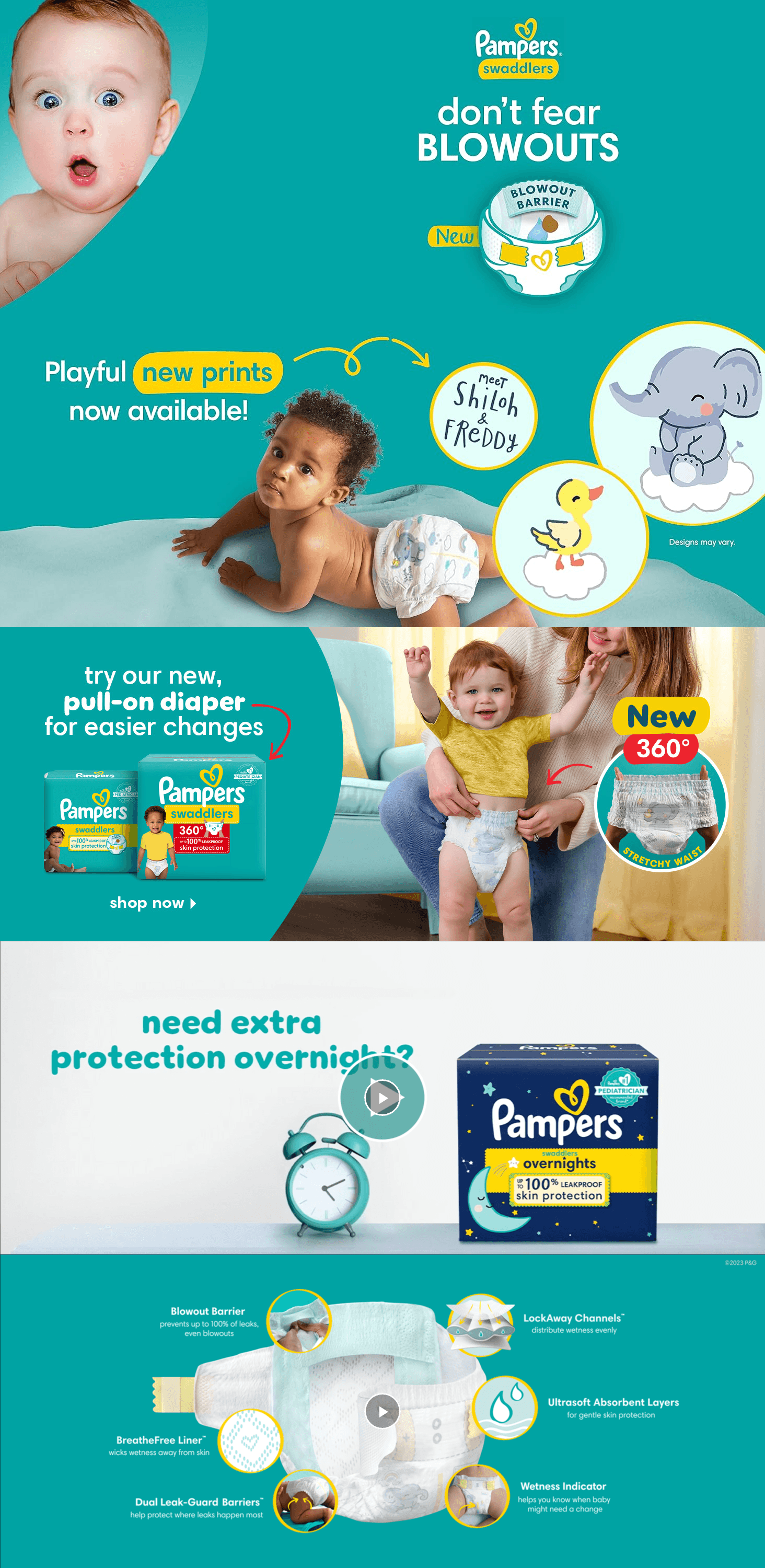 Premium A+ Content for Amazon.com: Pampers Baby Diapers