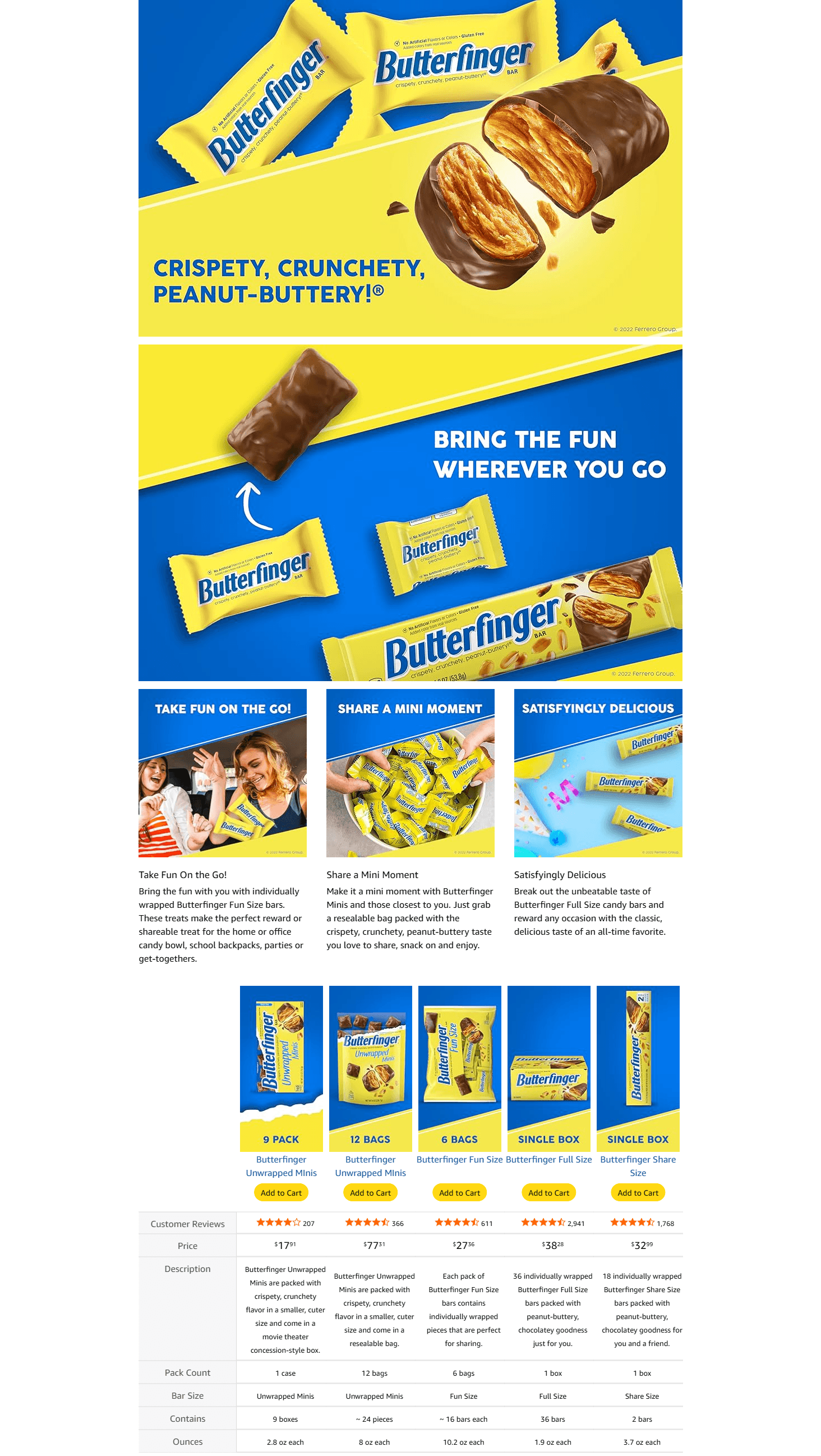Premium A+ Content for Amazon.com : Butterfinger