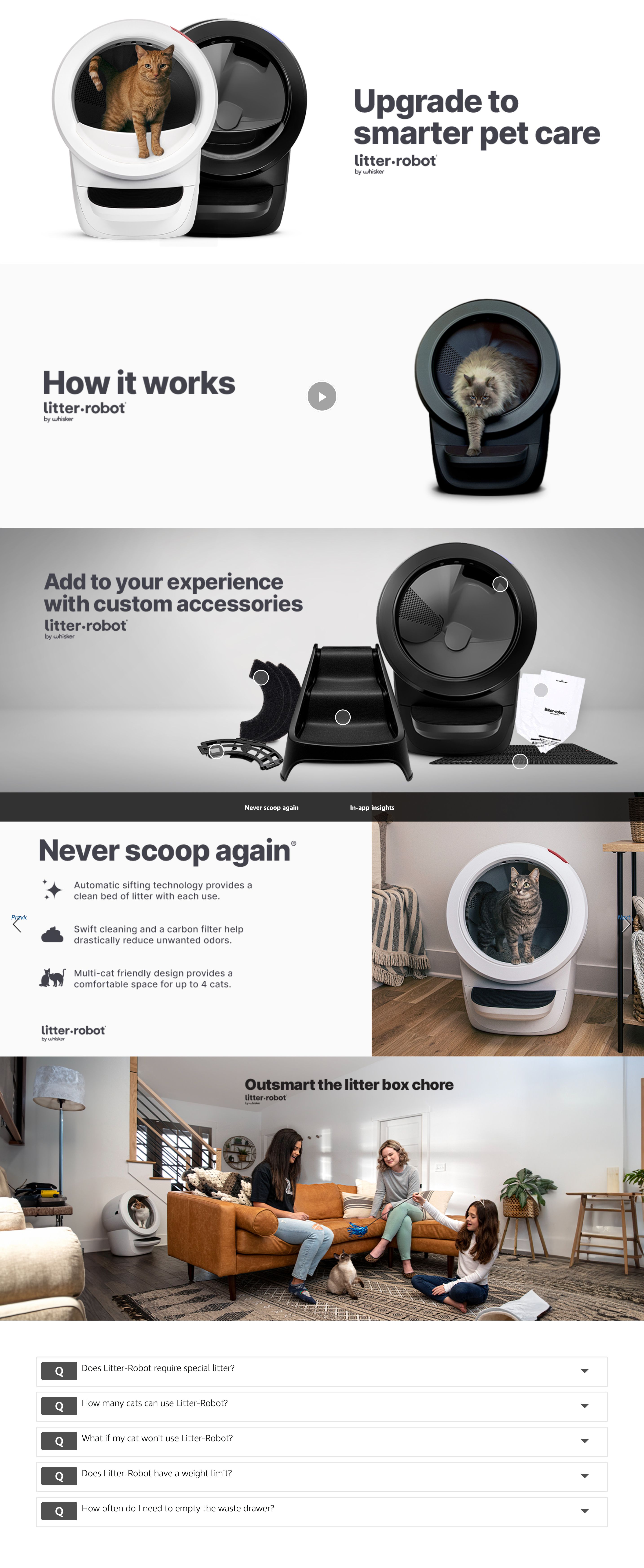 Premium A+ Content for Amazon.com: Litter-Robot 4 Core Bundle by Whisker