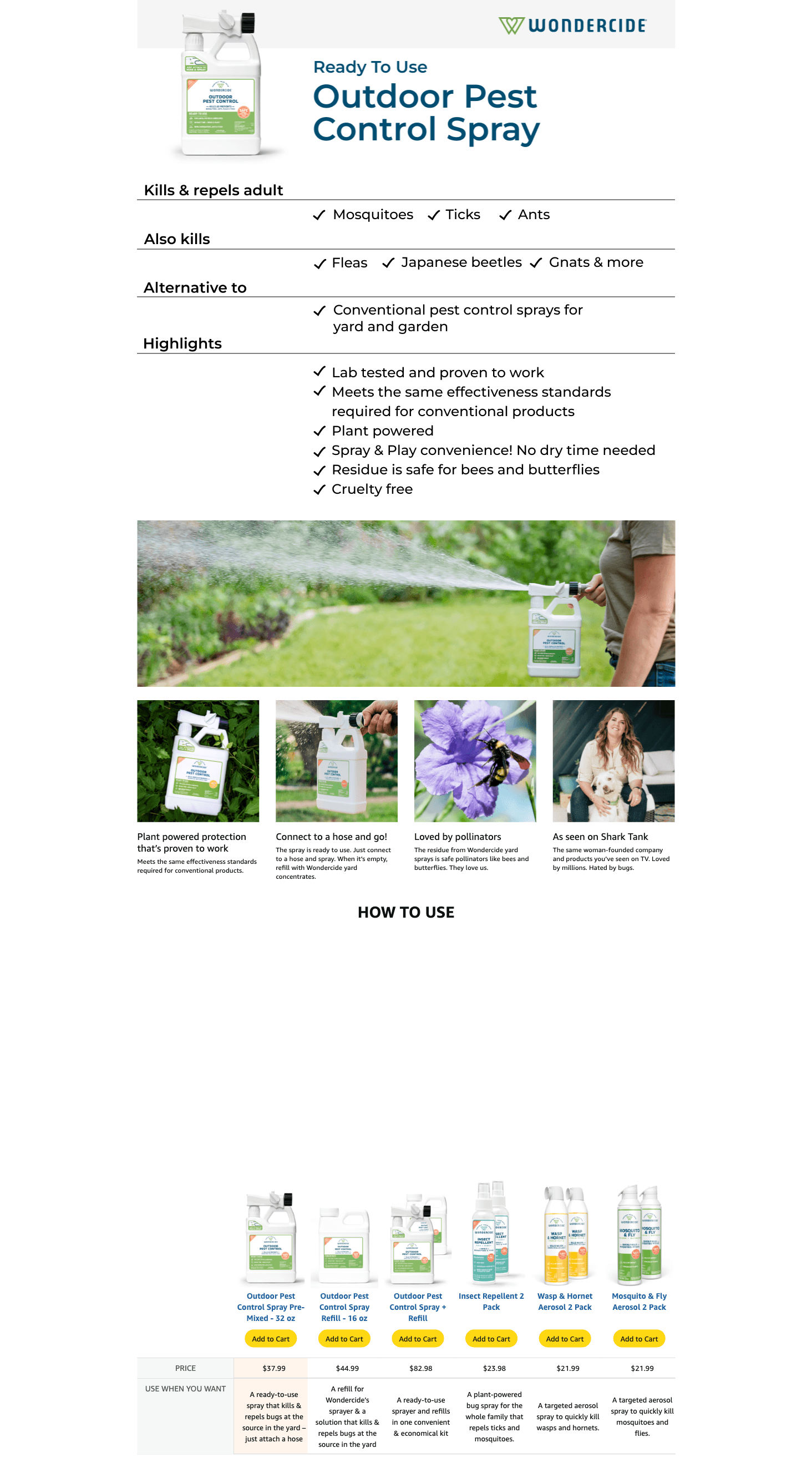 Premium A+ Content for Amazon.com: Wondercide