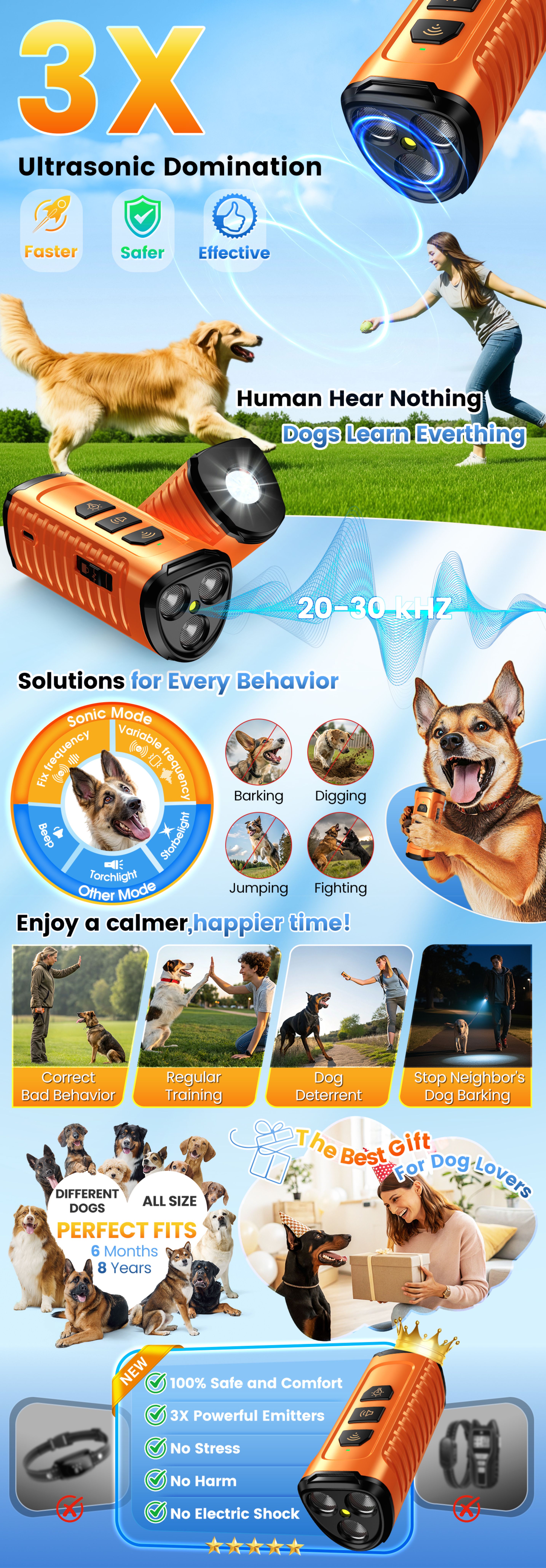 Premium A+ Content for Amazon.com : Dog Bark Deterrent Device