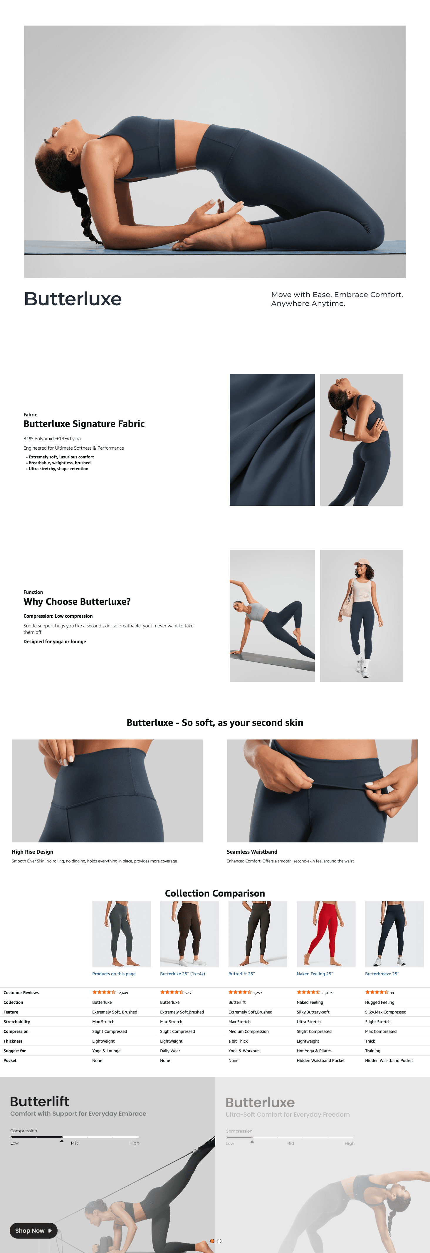 Premium A+ Content for Amazon.com: CRZ YOGA Butterluxe High Waisted Lounge Legging 25"