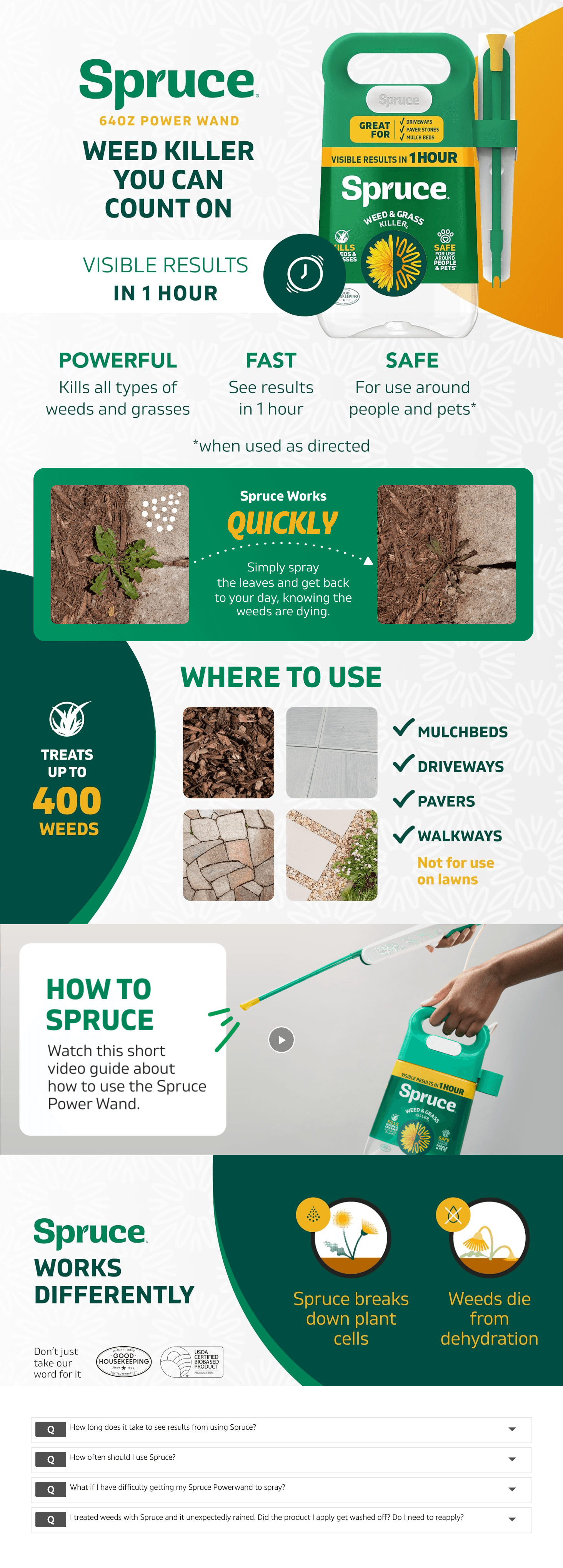 Premium A+ Content for Amazon.com : Spruce Weed Killer Spray