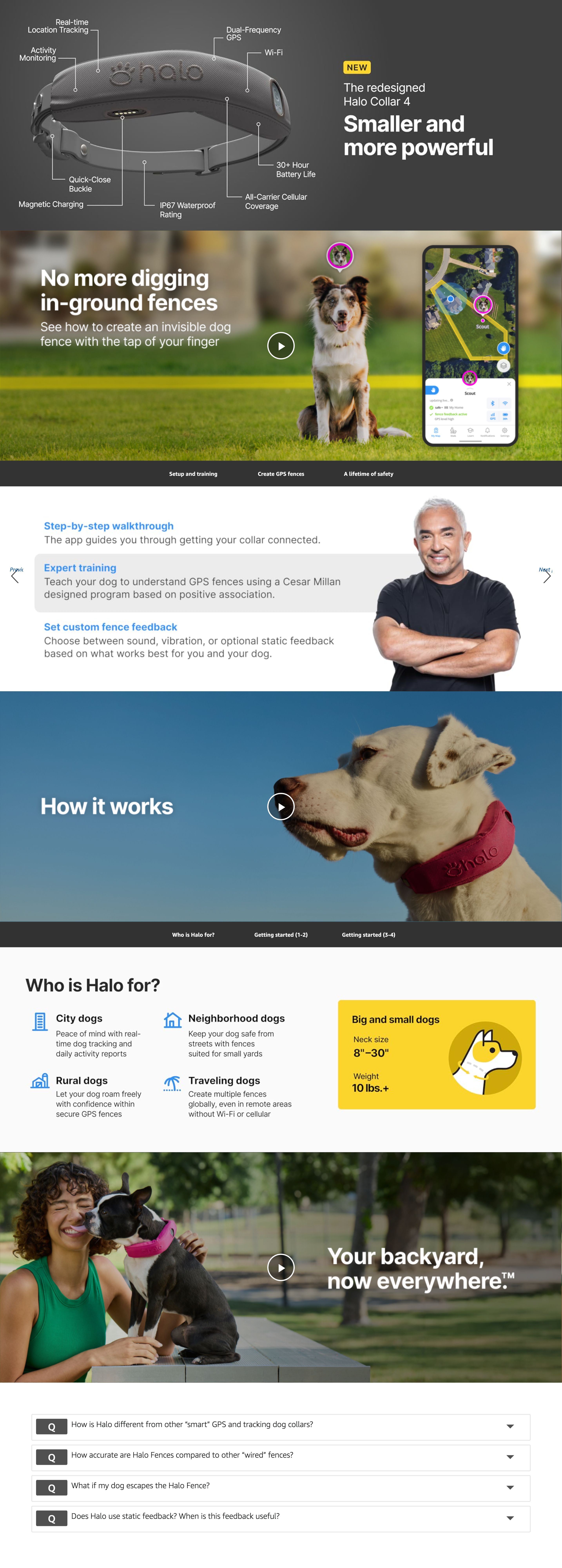 Premium A+ Content for Amazon.com : Halo Collar 4