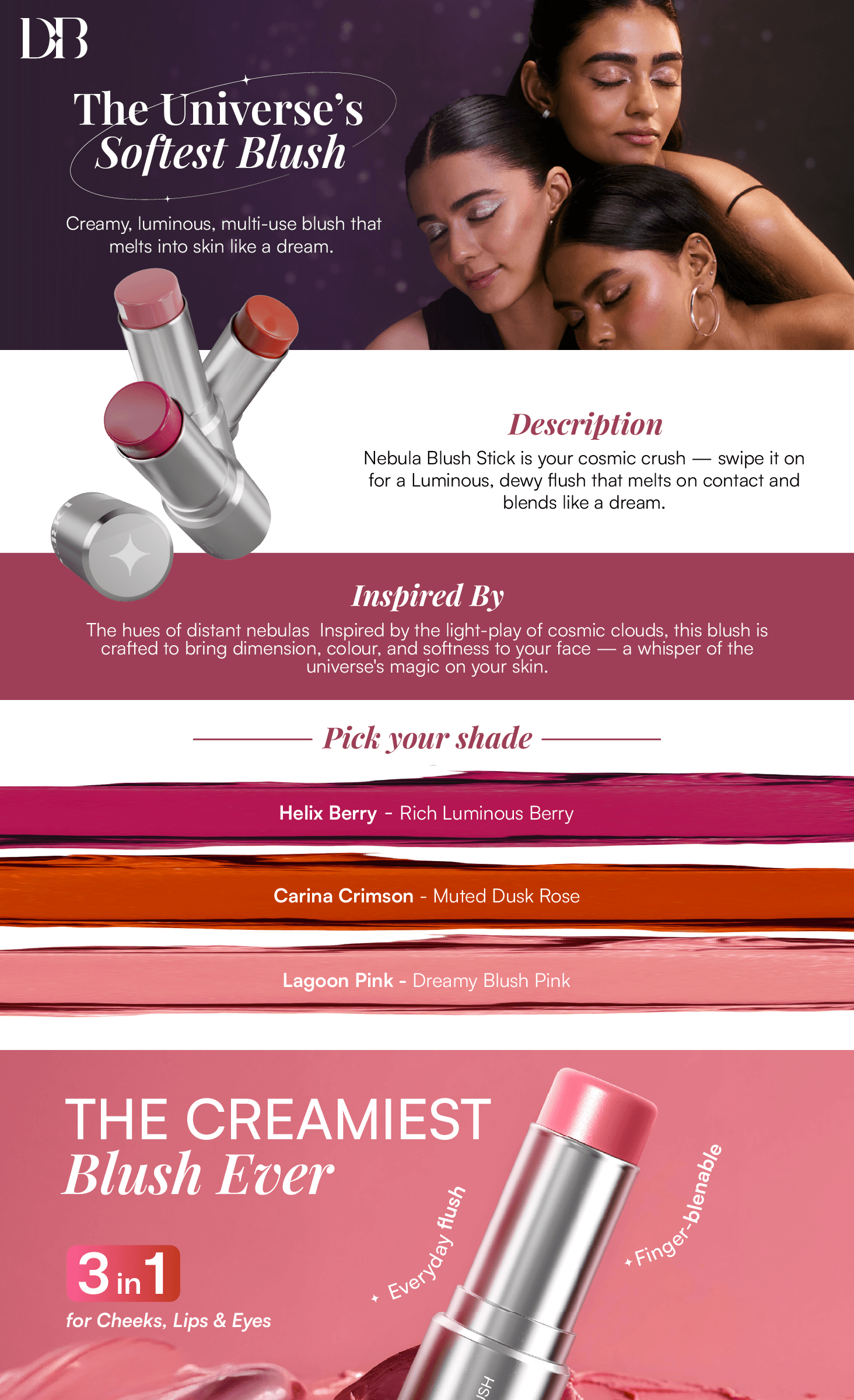 Basic A+ Content for Buy Dream Beauty Nebula Cream Blush