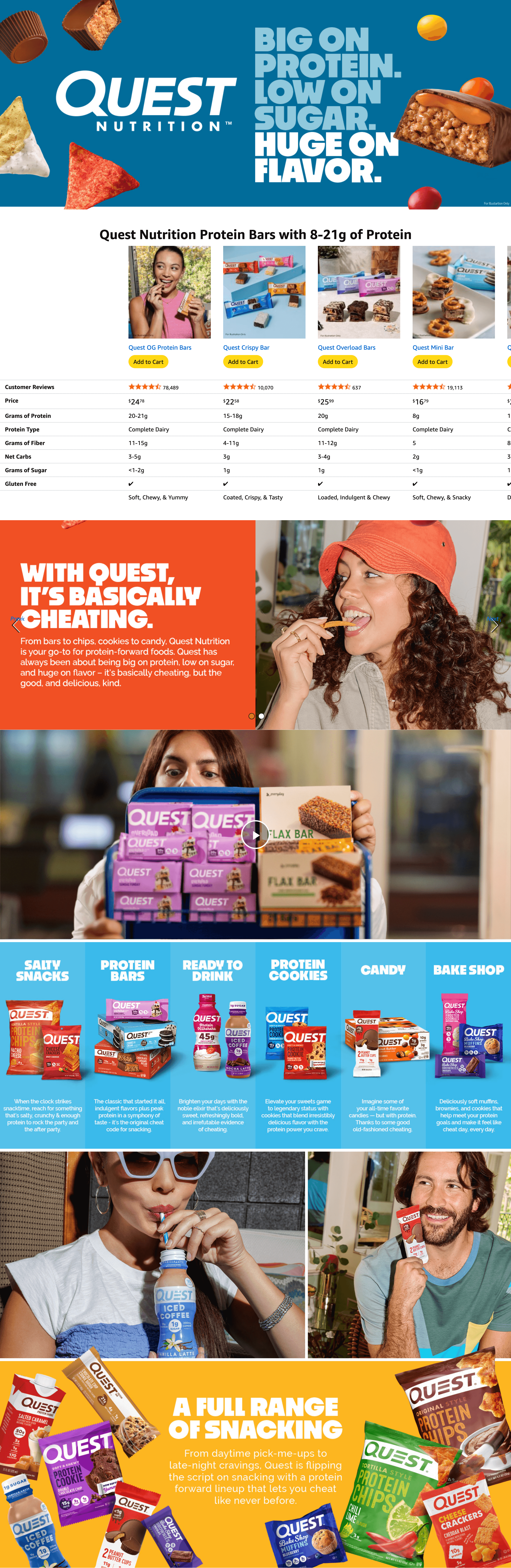 Premium A+ Content for Amazon.com: Quest Nutrition Ultimate Variety Pack Protein Bars